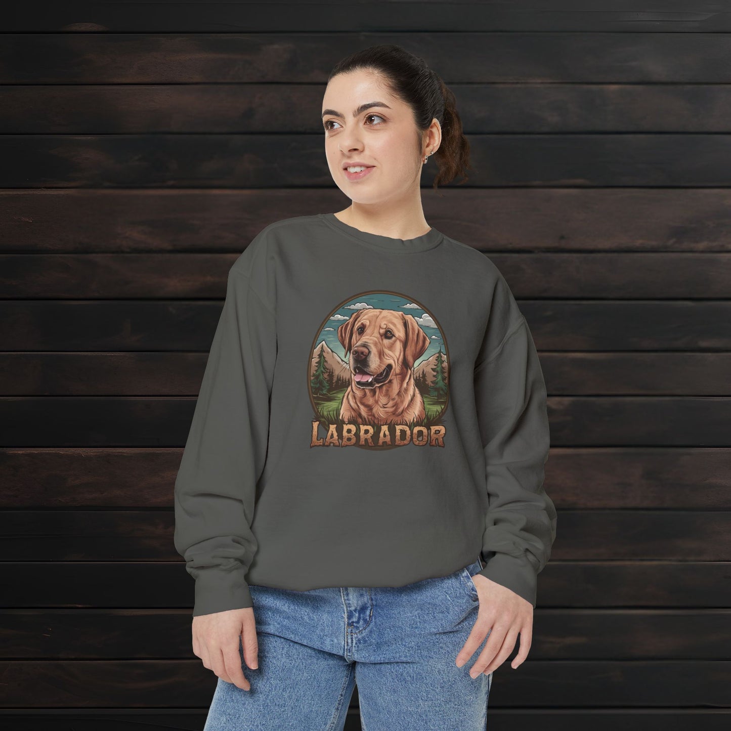 Unisex Labrador Crewneck Sweatshirt β Garment-Dyed Comfort πΎπ