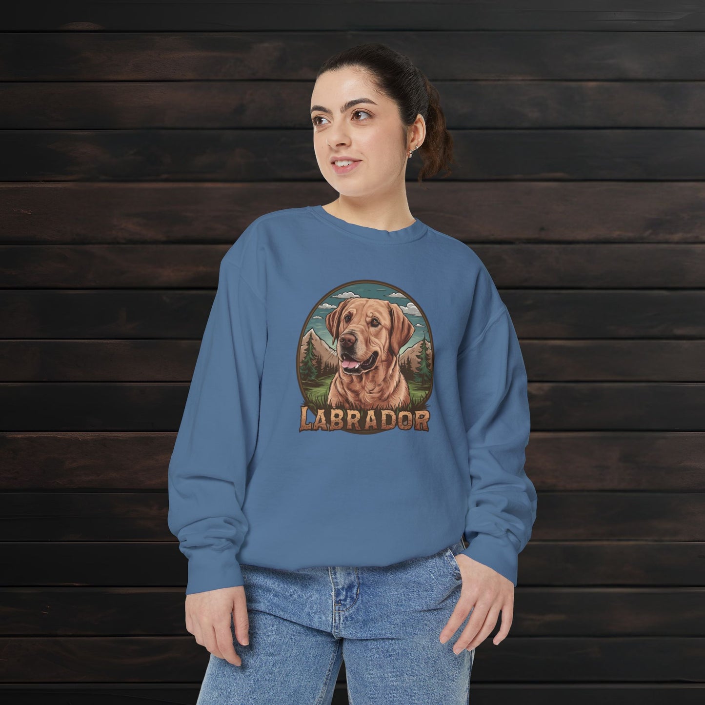 Unisex Labrador Crewneck Sweatshirt β Garment-Dyed Comfort πΎπ