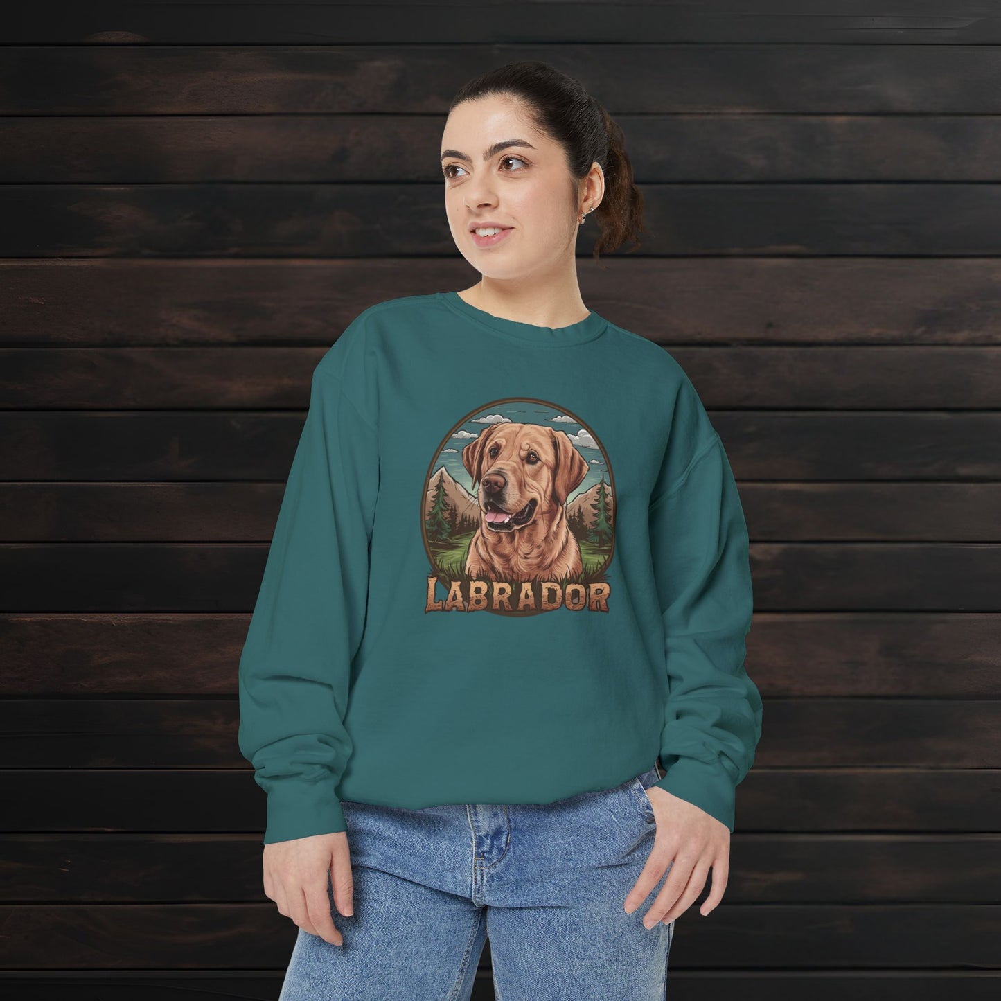 Unisex Labrador Crewneck Sweatshirt β Garment-Dyed Comfort πΎπ