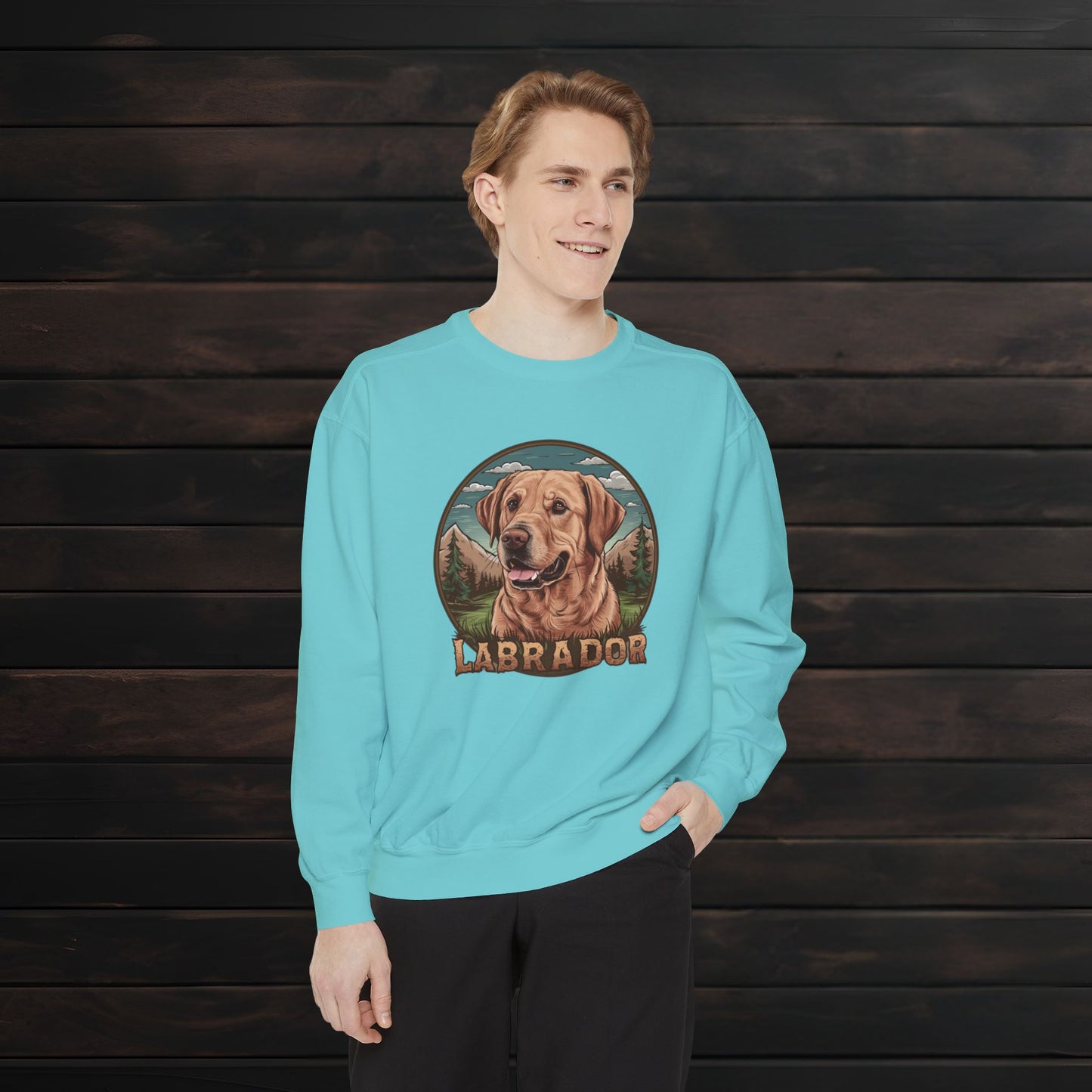 Unisex Labrador Crewneck Sweatshirt β Garment-Dyed Comfort πΎπ