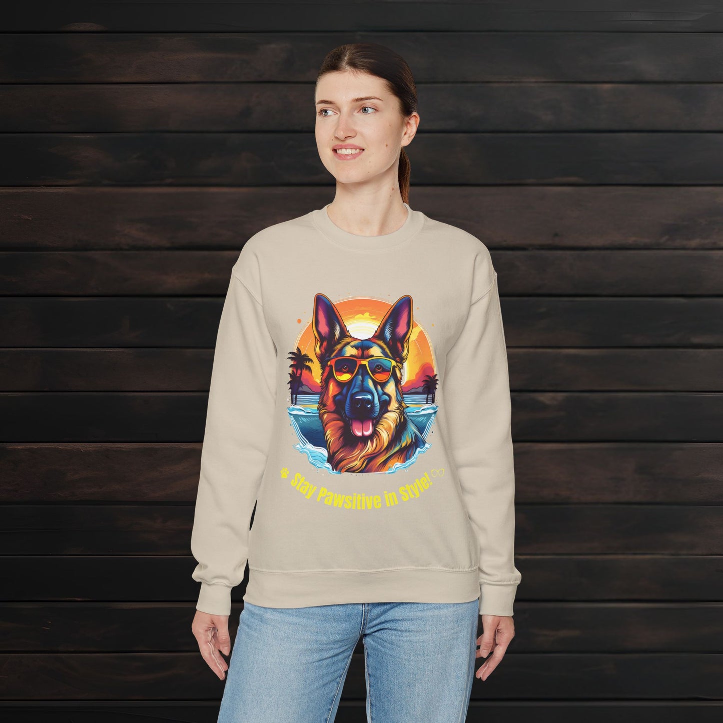 Stay Pawsitive in Style β Unisex Heavy Blendβ’ Crewneck Sweatshirt πΎπ
π
