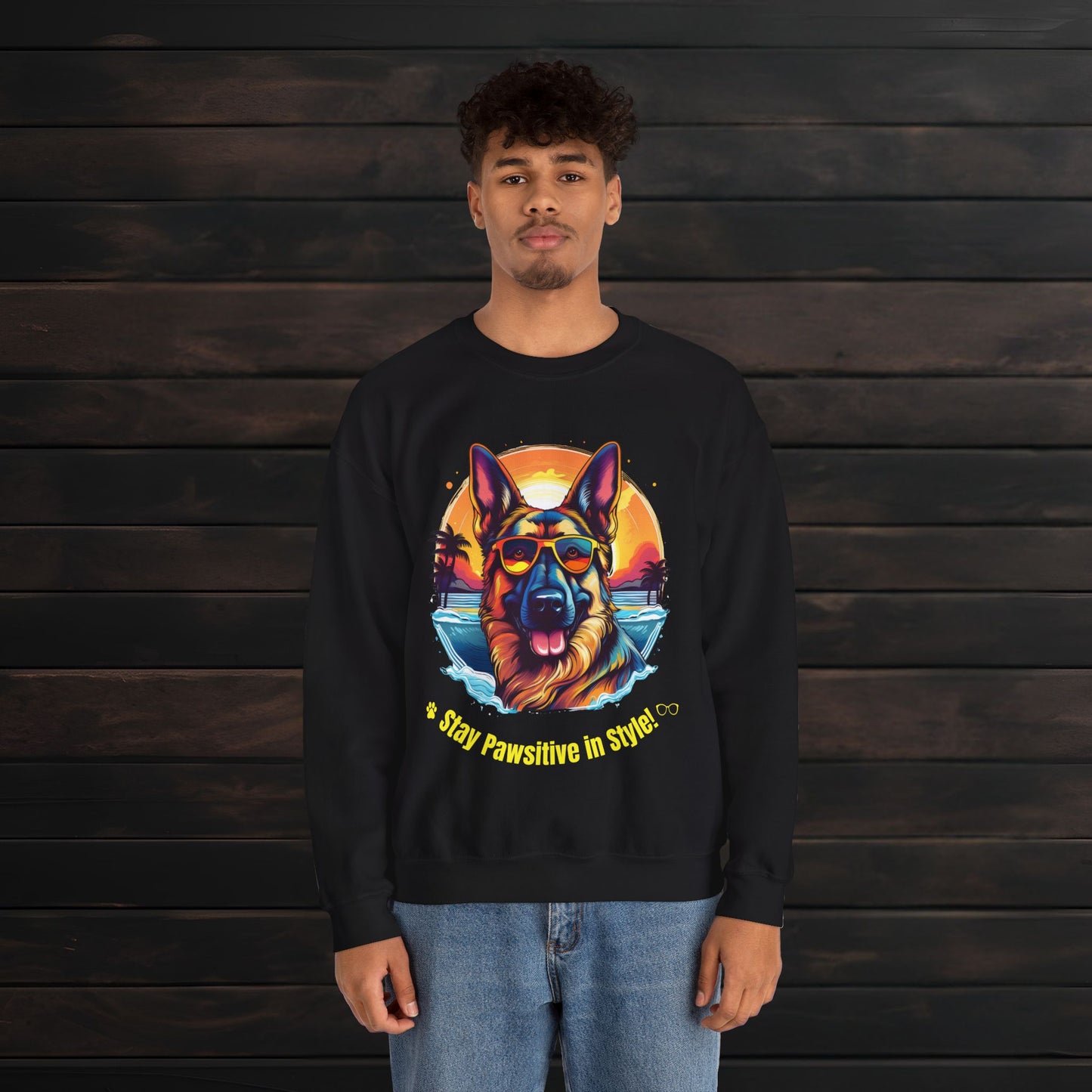 Stay Pawsitive in Style β Unisex Heavy Blendβ’ Crewneck Sweatshirt πΎπ
π
