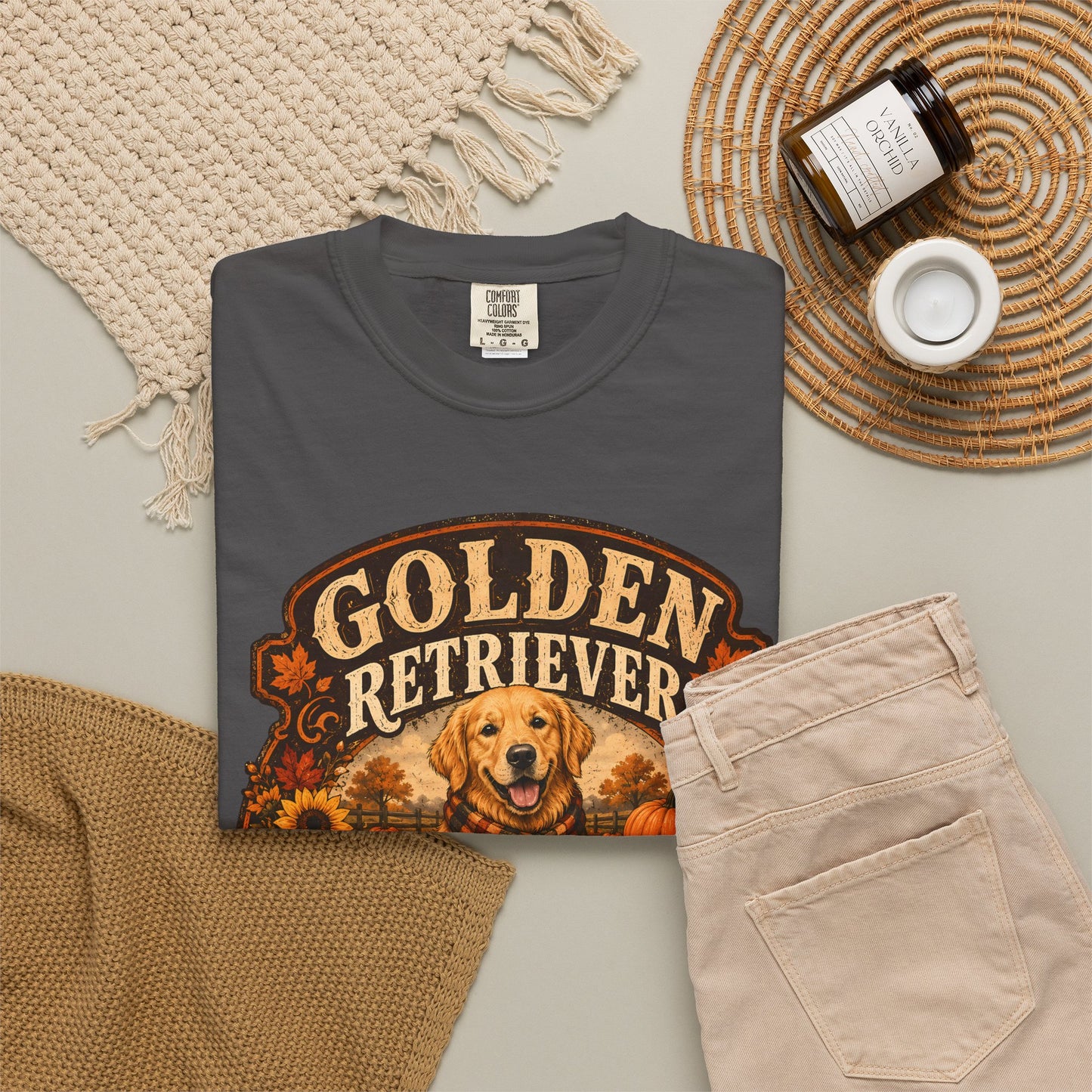 Golden Retriever Pumpkin Patch T-Shirt