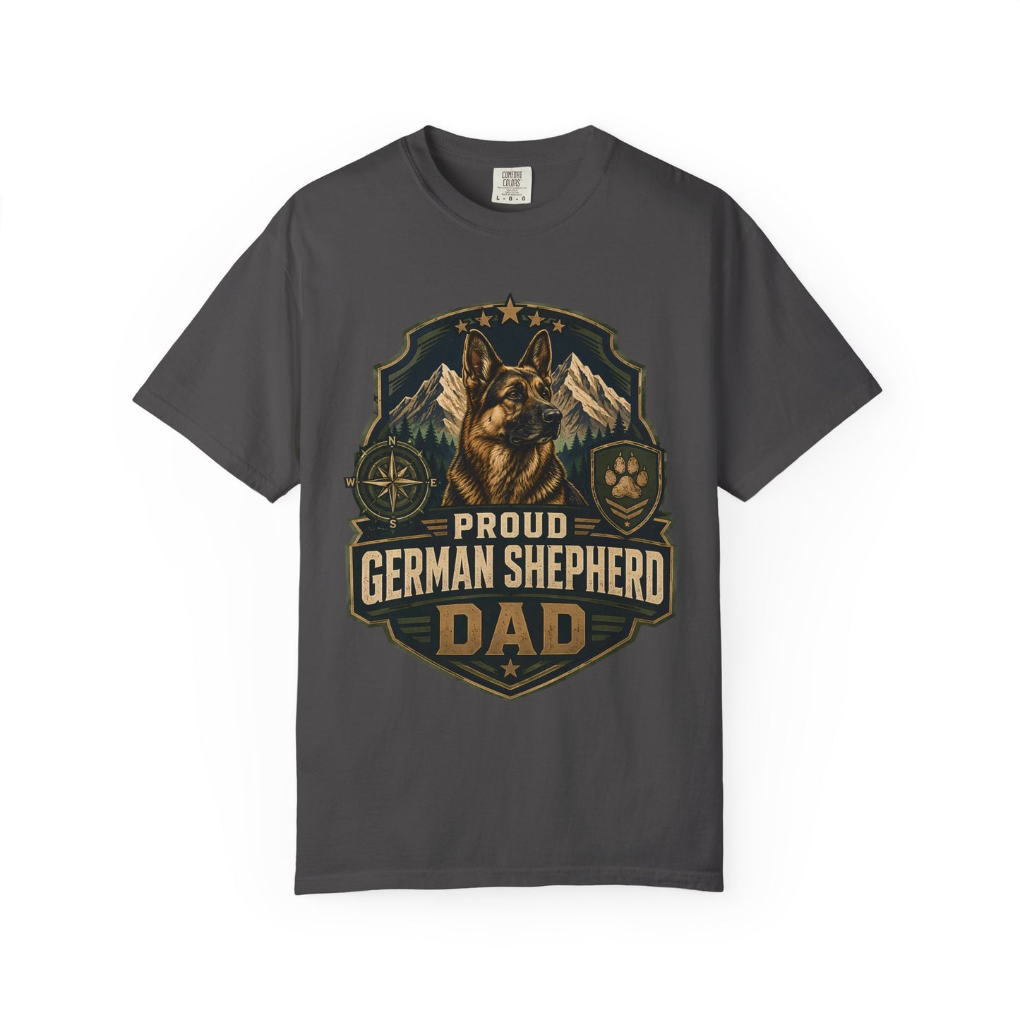 Proud German Shepherd Dad - Unisex Garment-Dyed T-shirt
