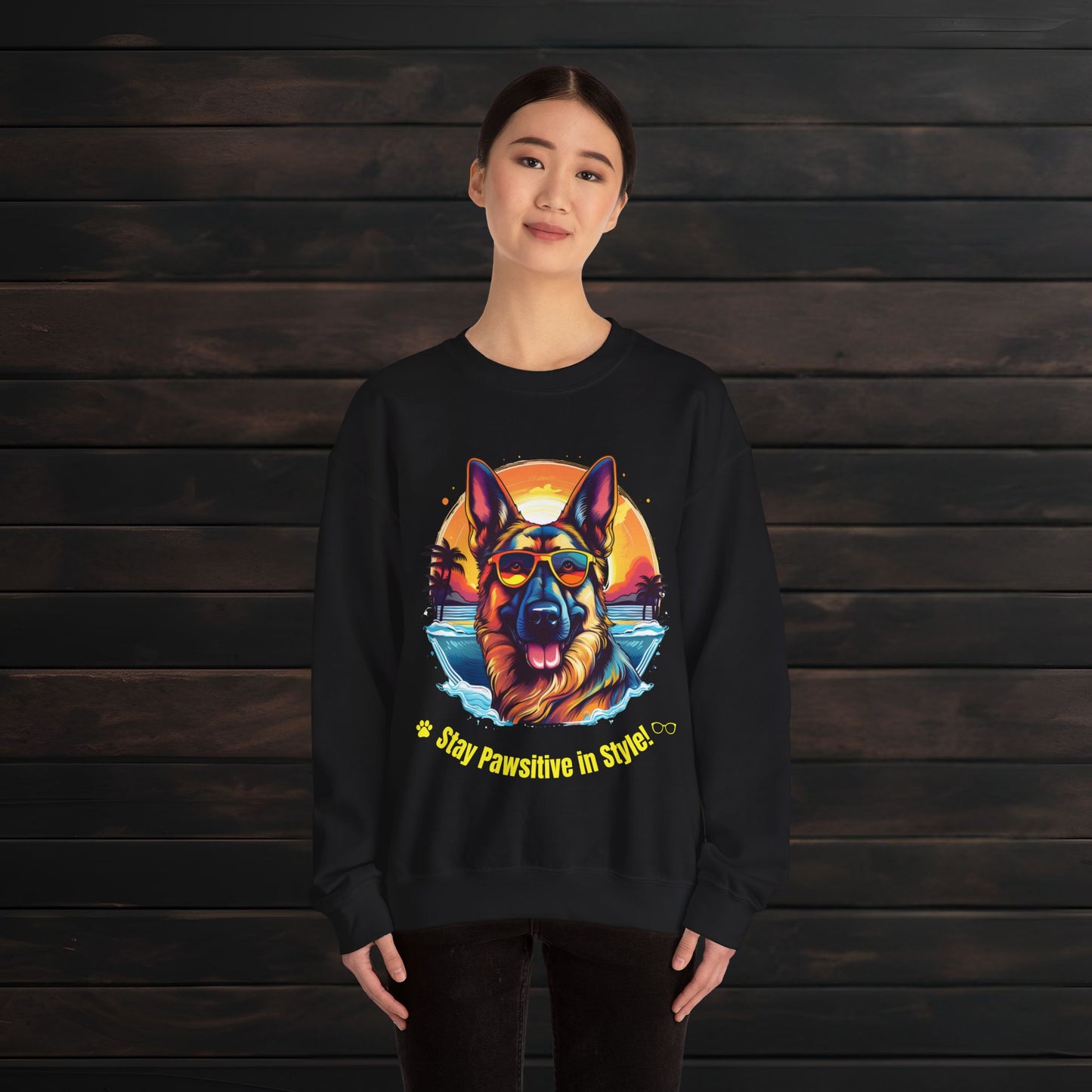 Stay Pawsitive in Style β Unisex Heavy Blendβ’ Crewneck Sweatshirt πΎπ
π