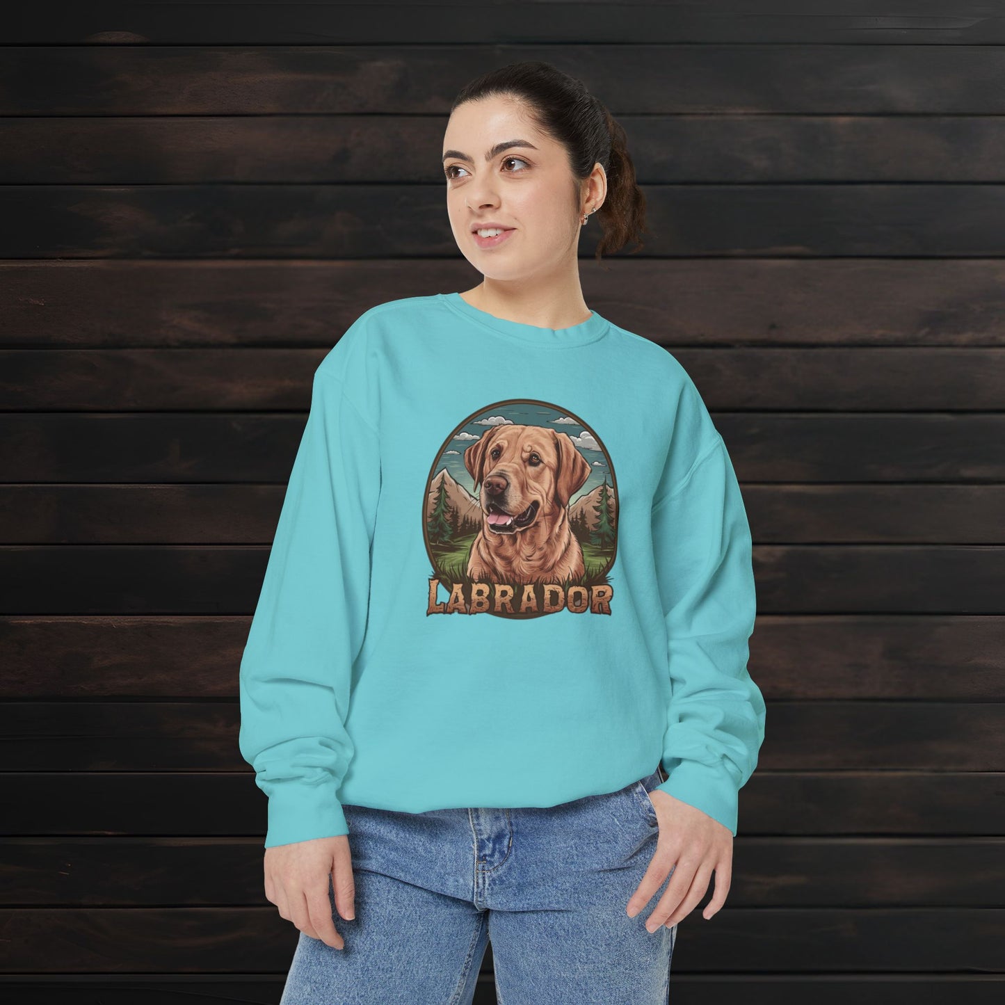 Unisex Labrador Crewneck Sweatshirt β Garment-Dyed Comfort πΎπ