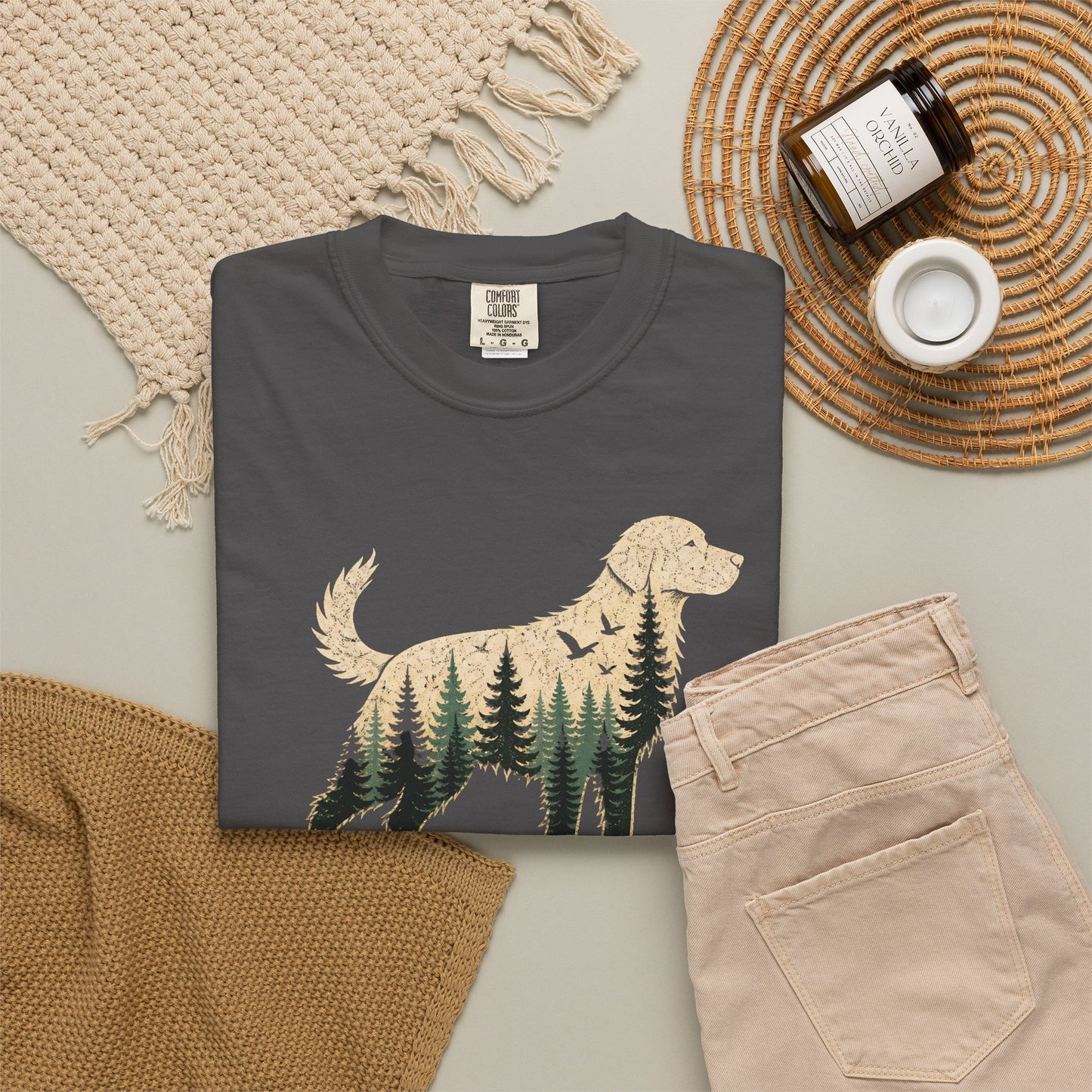 Born To Roam Dog Unisex Garment-Dyed T-shirt