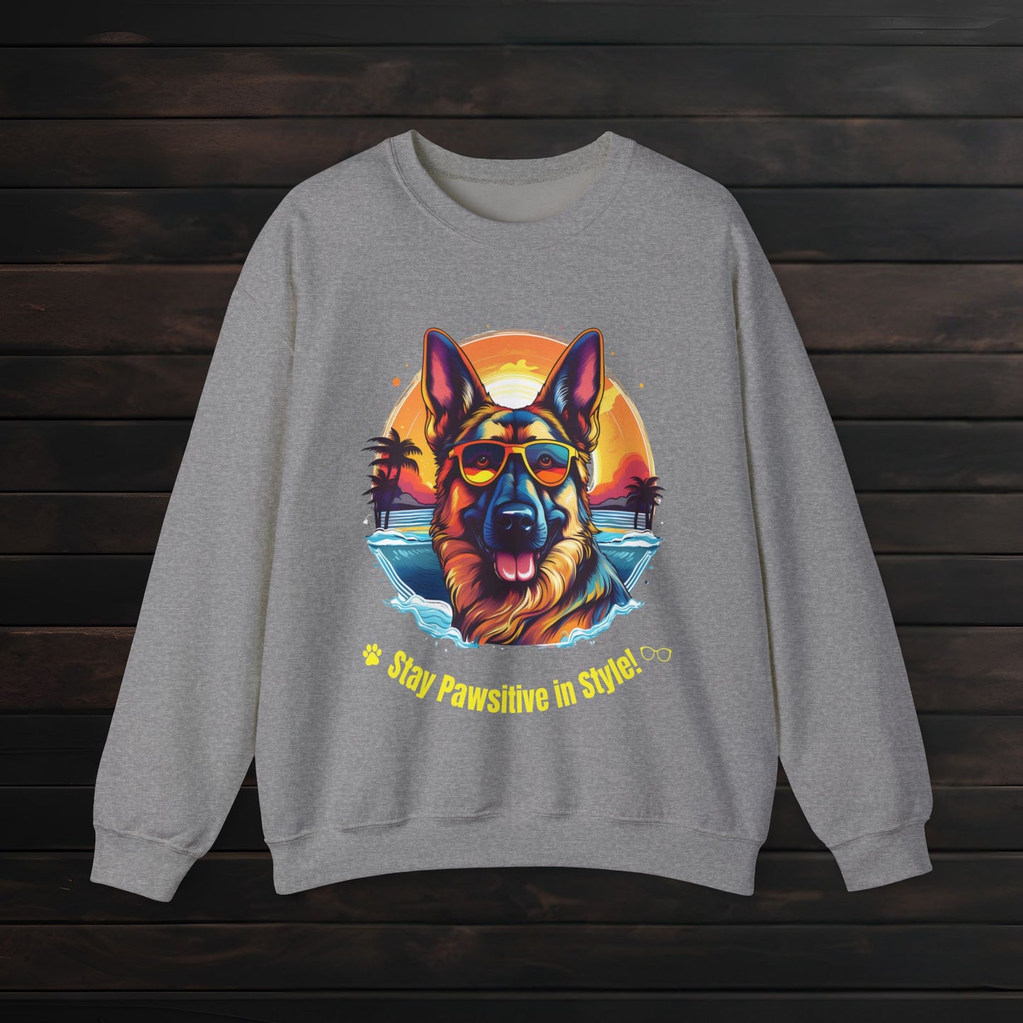 Stay Pawsitive in Style β Unisex Heavy Blendβ’ Crewneck Sweatshirt πΎπ
π