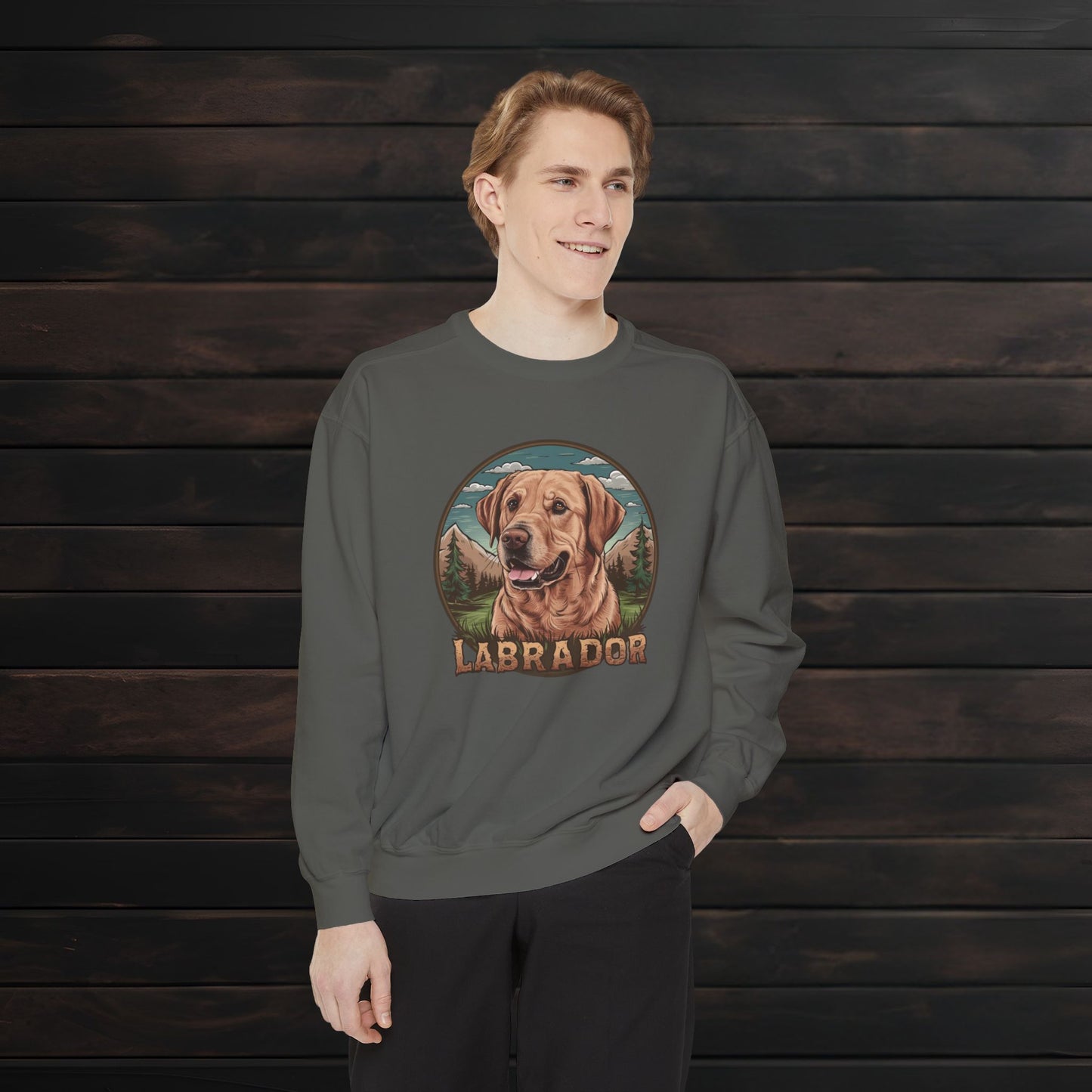 Unisex Labrador Crewneck Sweatshirt β Garment-Dyed Comfort πΎπ