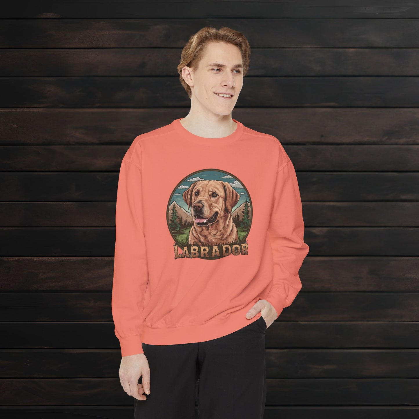 Unisex Labrador Crewneck Sweatshirt β Garment-Dyed Comfort πΎπ