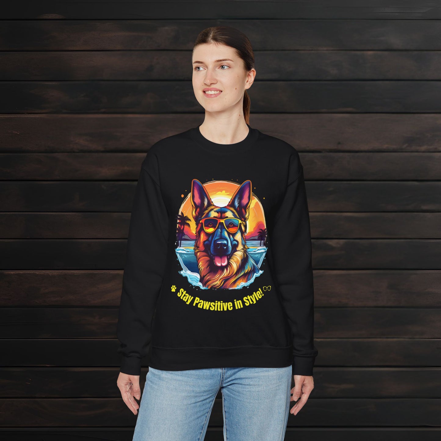Stay Pawsitive in Style β Unisex Heavy Blendβ’ Crewneck Sweatshirt πΎπ
π