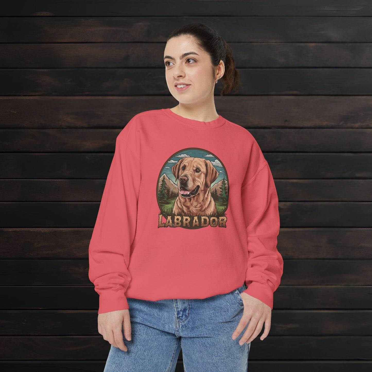 Unisex Labrador Crewneck Sweatshirt β Garment-Dyed Comfort πΎπ