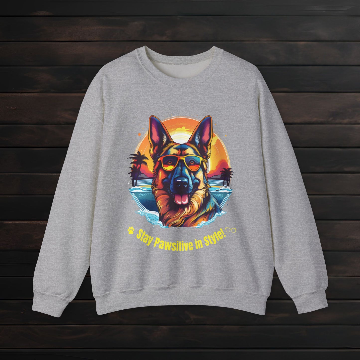 Stay Pawsitive in Style β Unisex Heavy Blendβ’ Crewneck Sweatshirt πΎπ
π