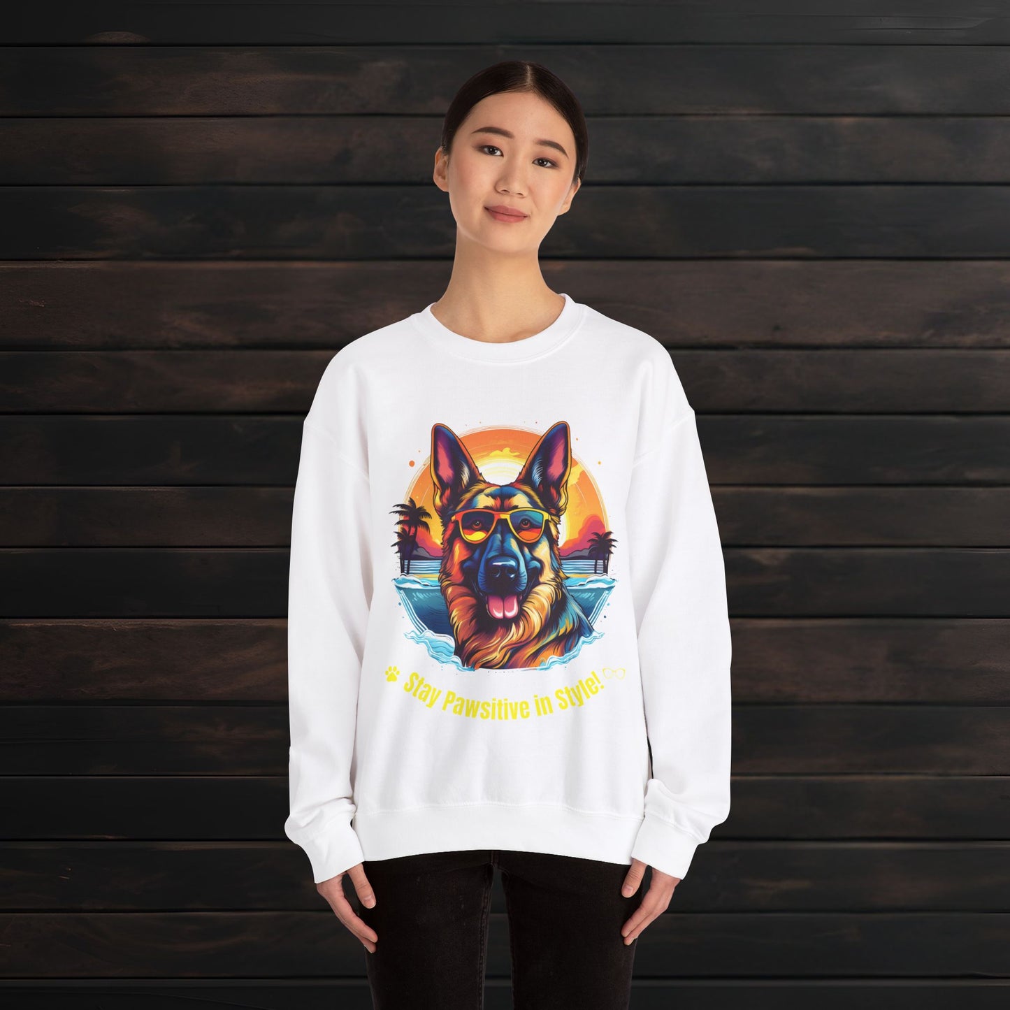 Stay Pawsitive in Style β Unisex Heavy Blendβ’ Crewneck Sweatshirt πΎπ
π