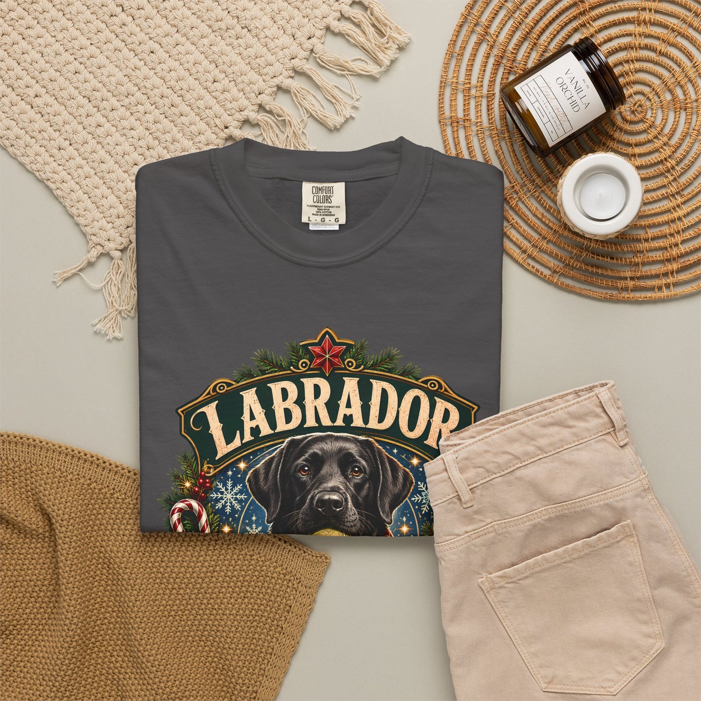 Labrador Christmas T-Shirt — "Fetch Club" Holiday Dog Tee