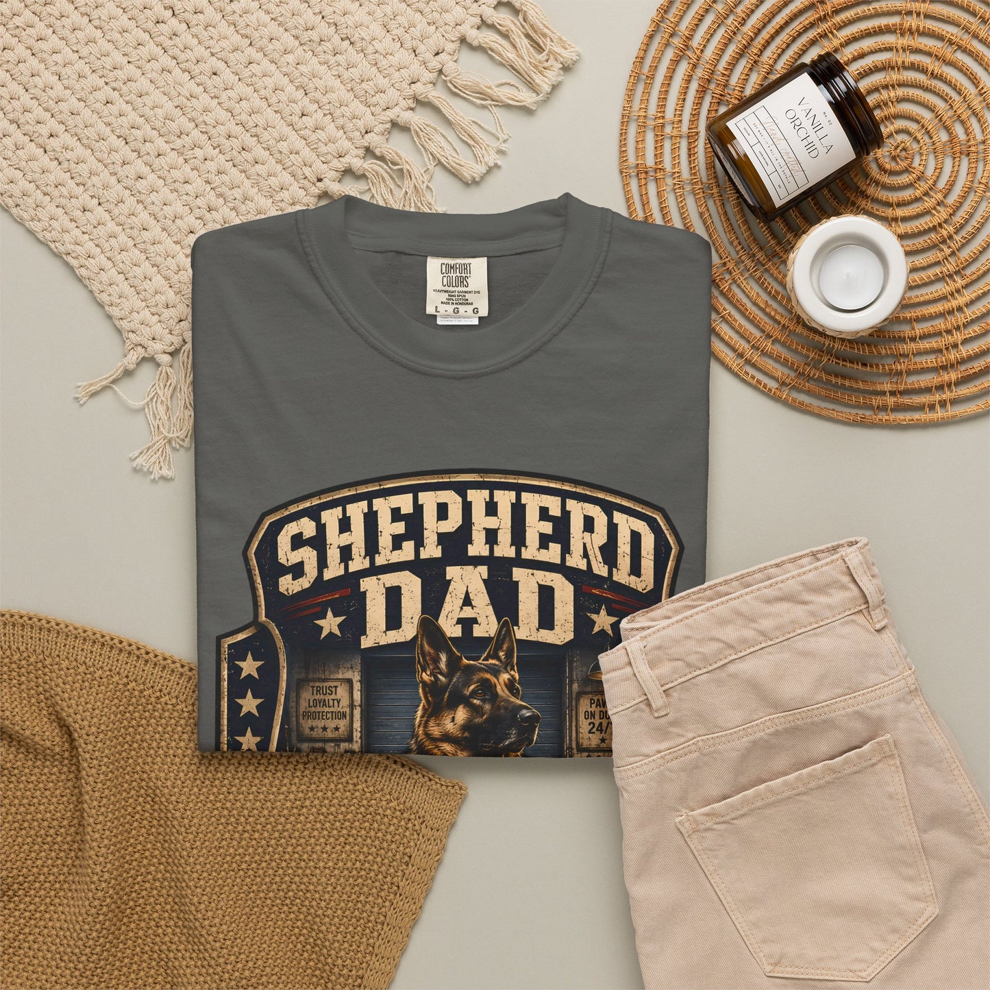 Shepherd Dad Security Department T-Shirt