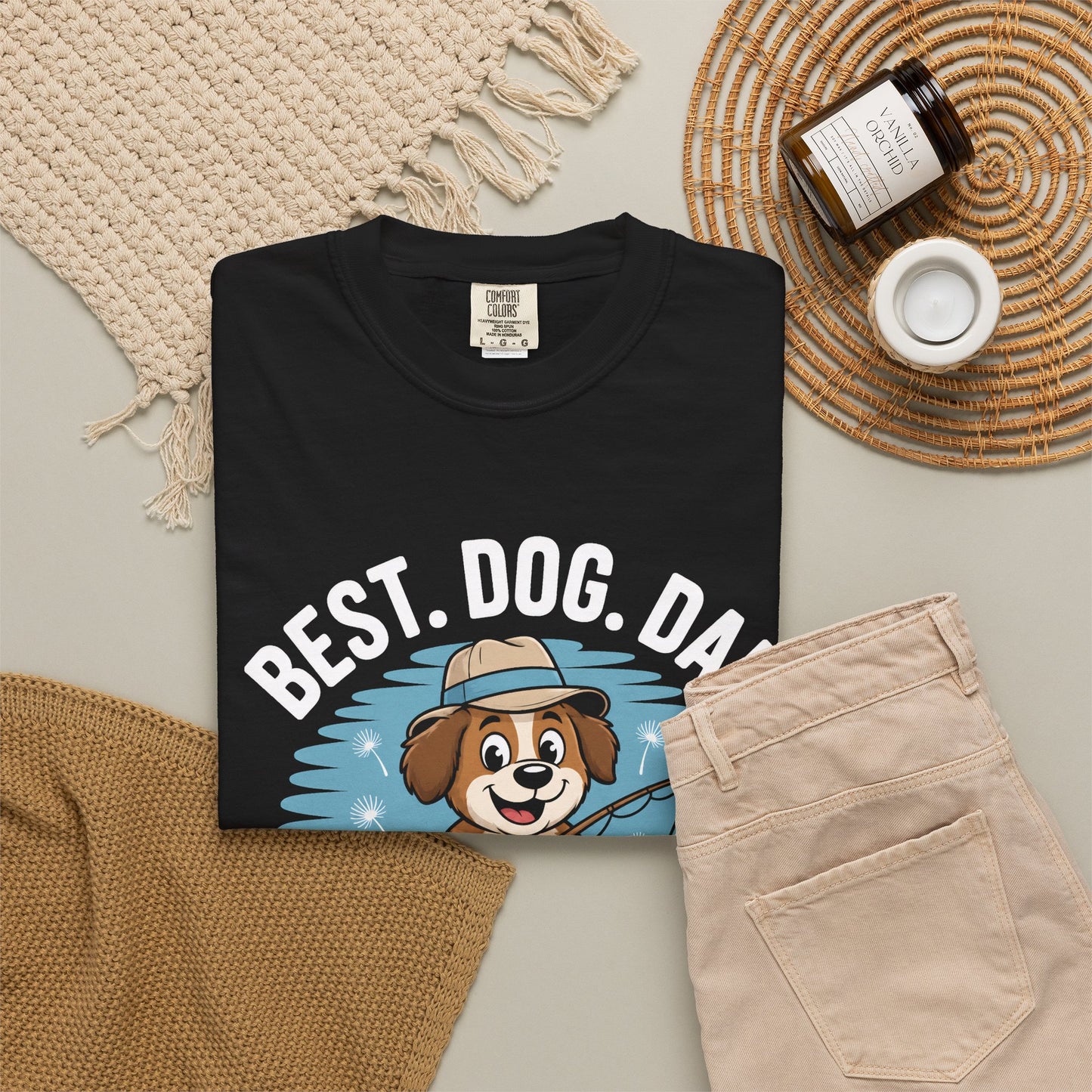 Best Dog Dad - Happy Father's Day Unisex Garment-Dyed T-shirt