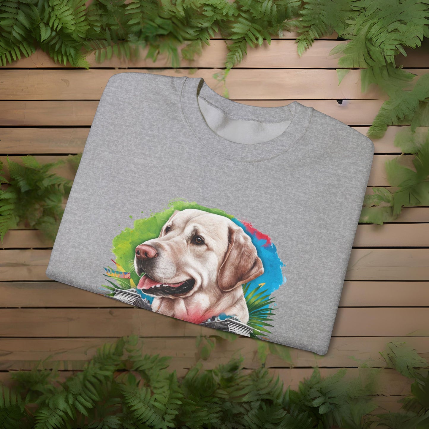 Cruise Vibes – Unisex Heavy Blend™ Crewneck Sweatshirt Featuring a Labrador 🐾🛳️🐕