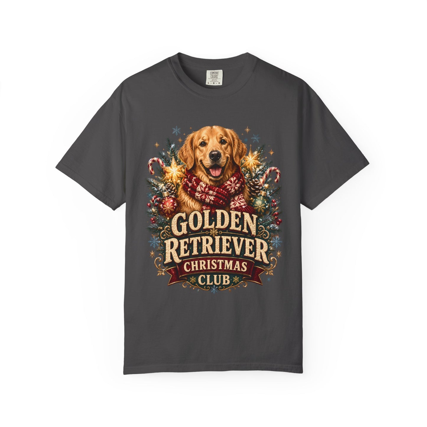 Golden Retriever Christmas T-Shirt — "Golden Retriever Christmas Club" Holiday Tee