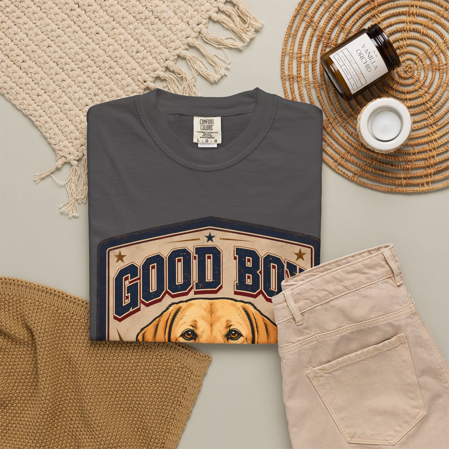 Good Boy Energy T-Shirt — Vintage Labrador Graphic Tee