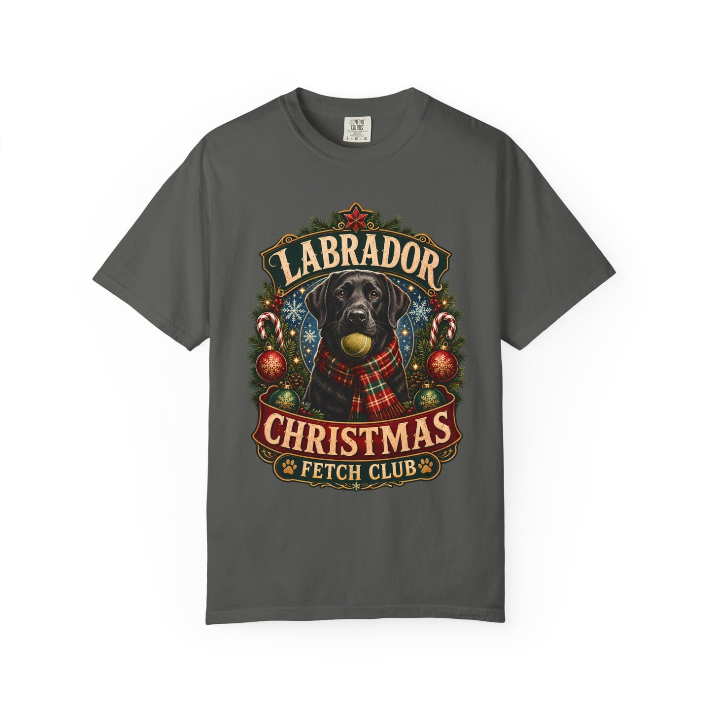 Labrador Christmas T-Shirt — "Fetch Club" Holiday Dog Tee