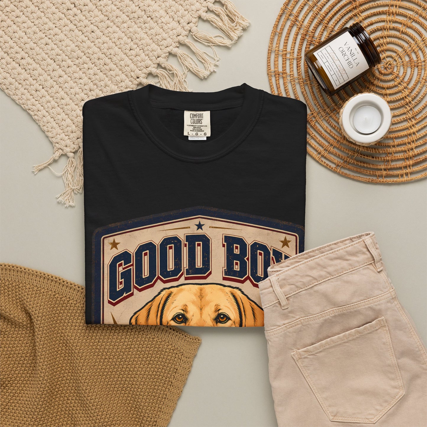 Good Boy Energy T-Shirt — Vintage Labrador Graphic Tee