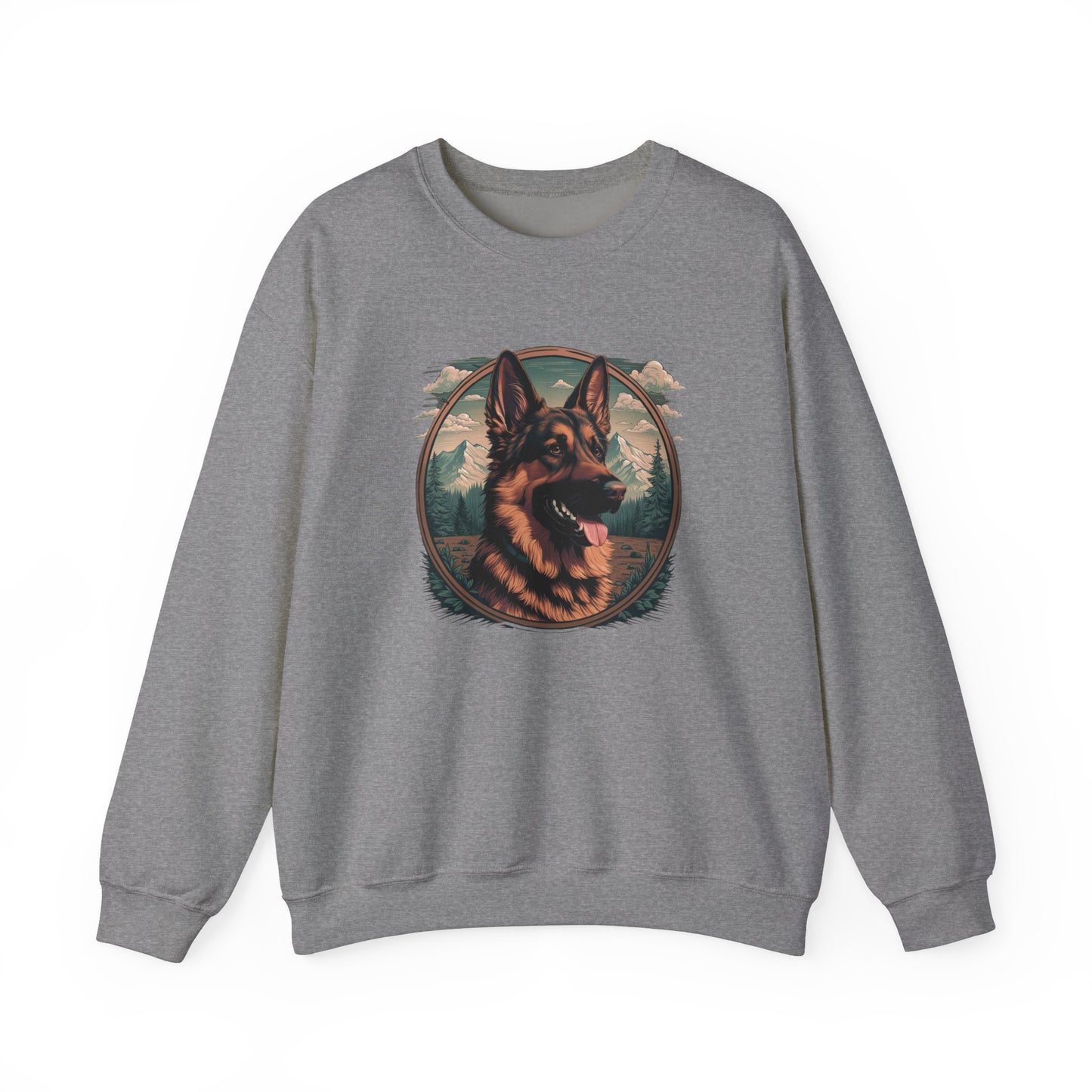 Unisex German Shepherd Crewneck Sweatshirt – Adventure-Ready Comfort 🐾🐕