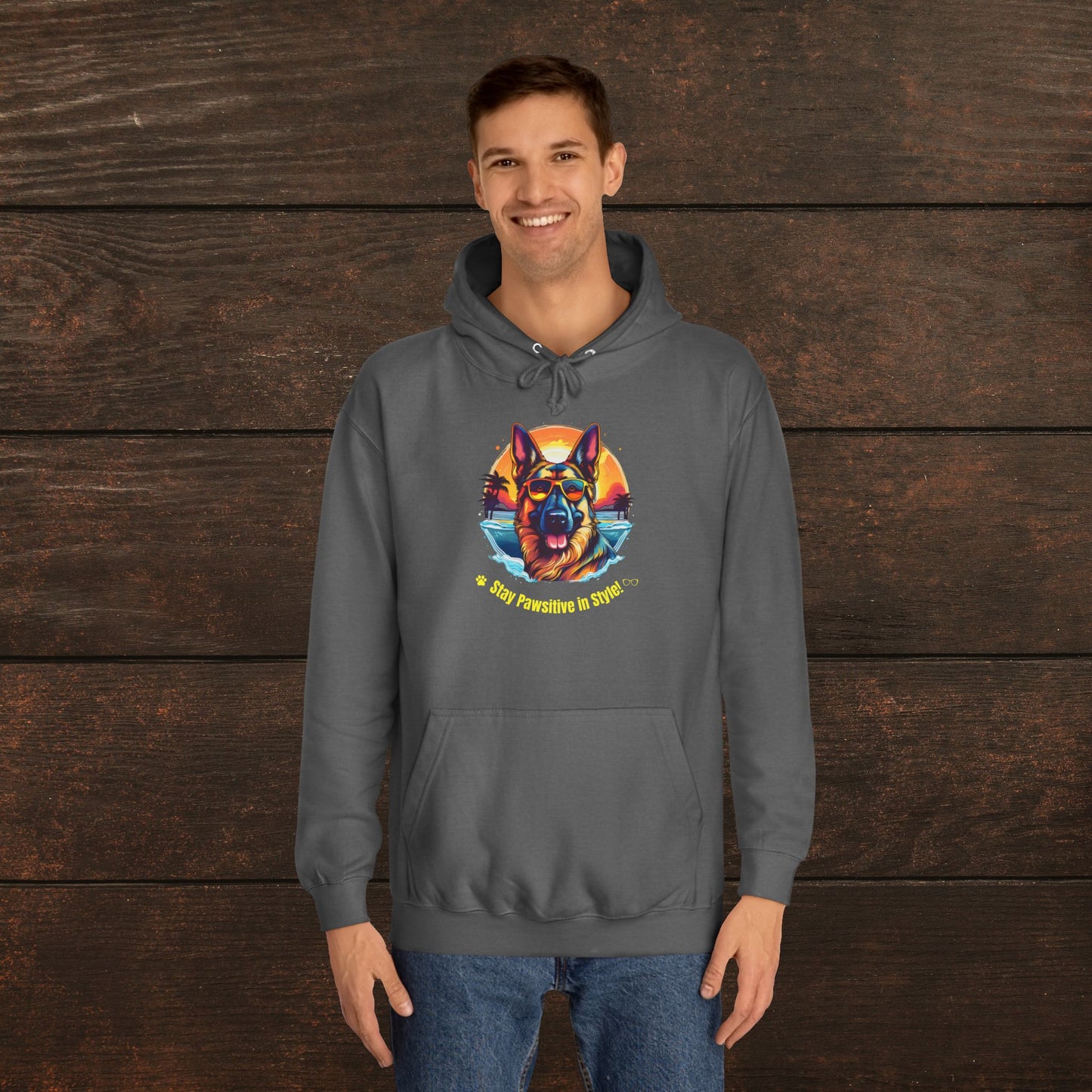 Stay Pawsitive in Style – Unisex College Hoodie 🐾🎨