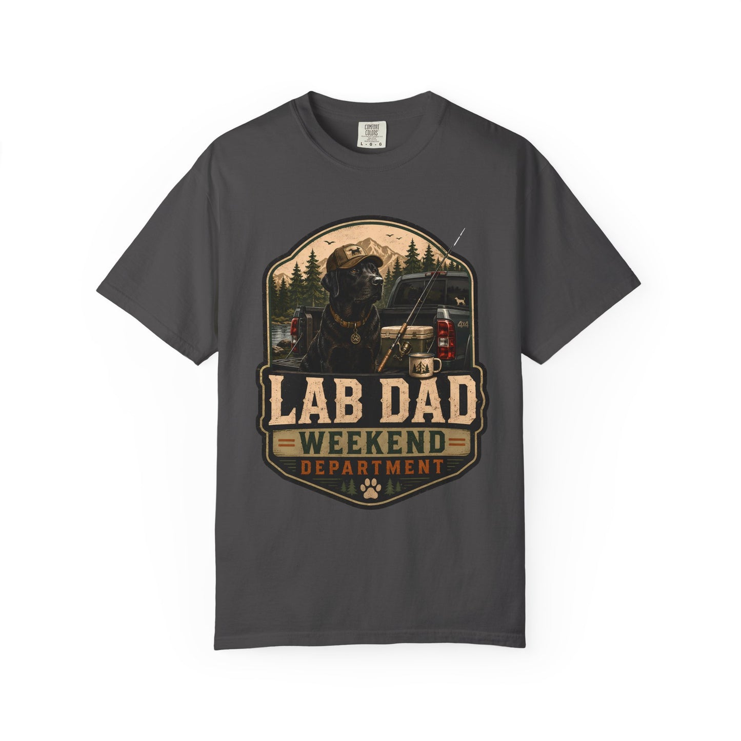 Lab Dad Weekend T-Shirt — Fishing & Camping Labrador Retriever Tee