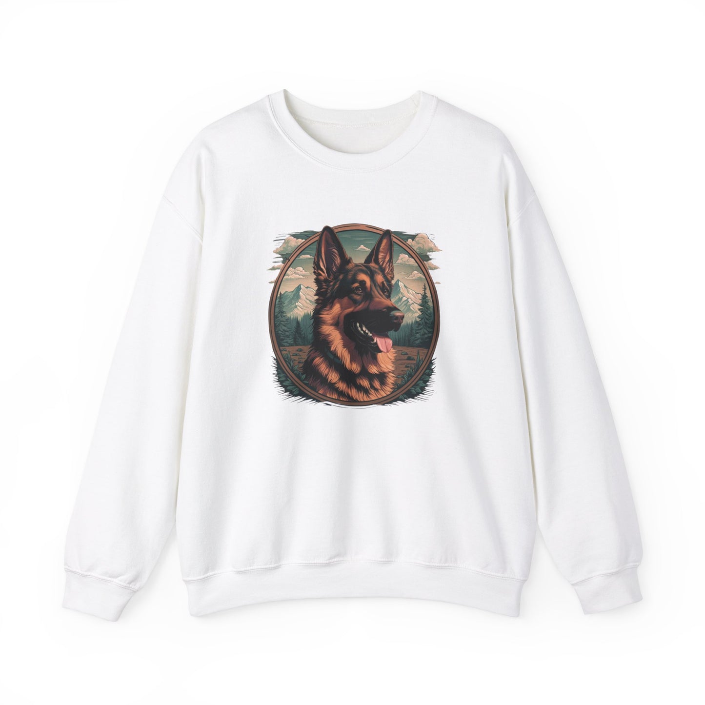 Unisex German Shepherd Crewneck Sweatshirt – Adventure-Ready Comfort 🐾🐕