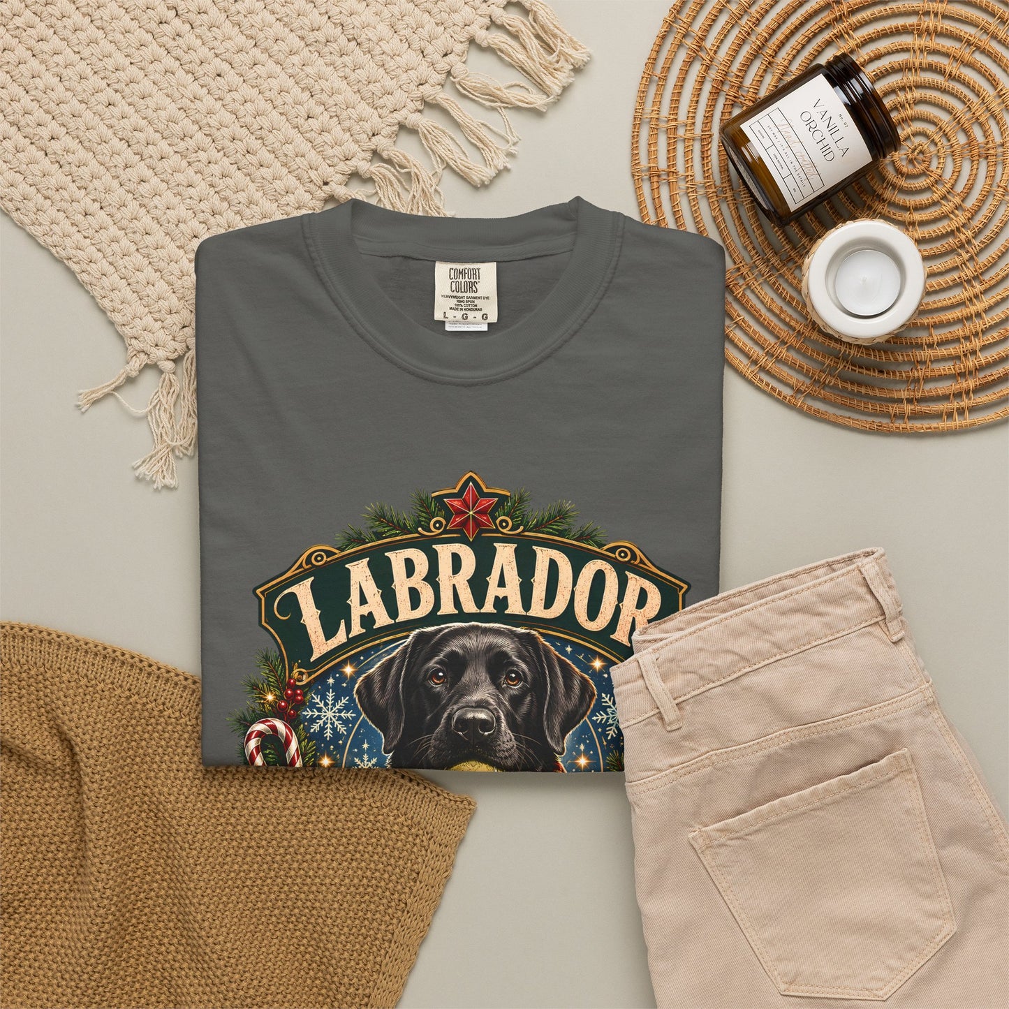Labrador Christmas T-Shirt — "Fetch Club" Holiday Dog Tee