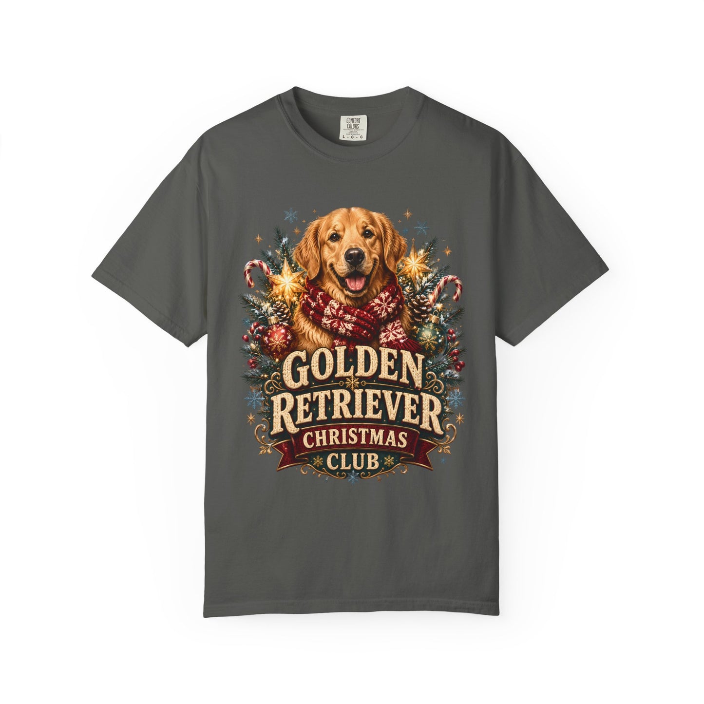 Golden Retriever Christmas T-Shirt — "Golden Retriever Christmas Club" Holiday Tee
