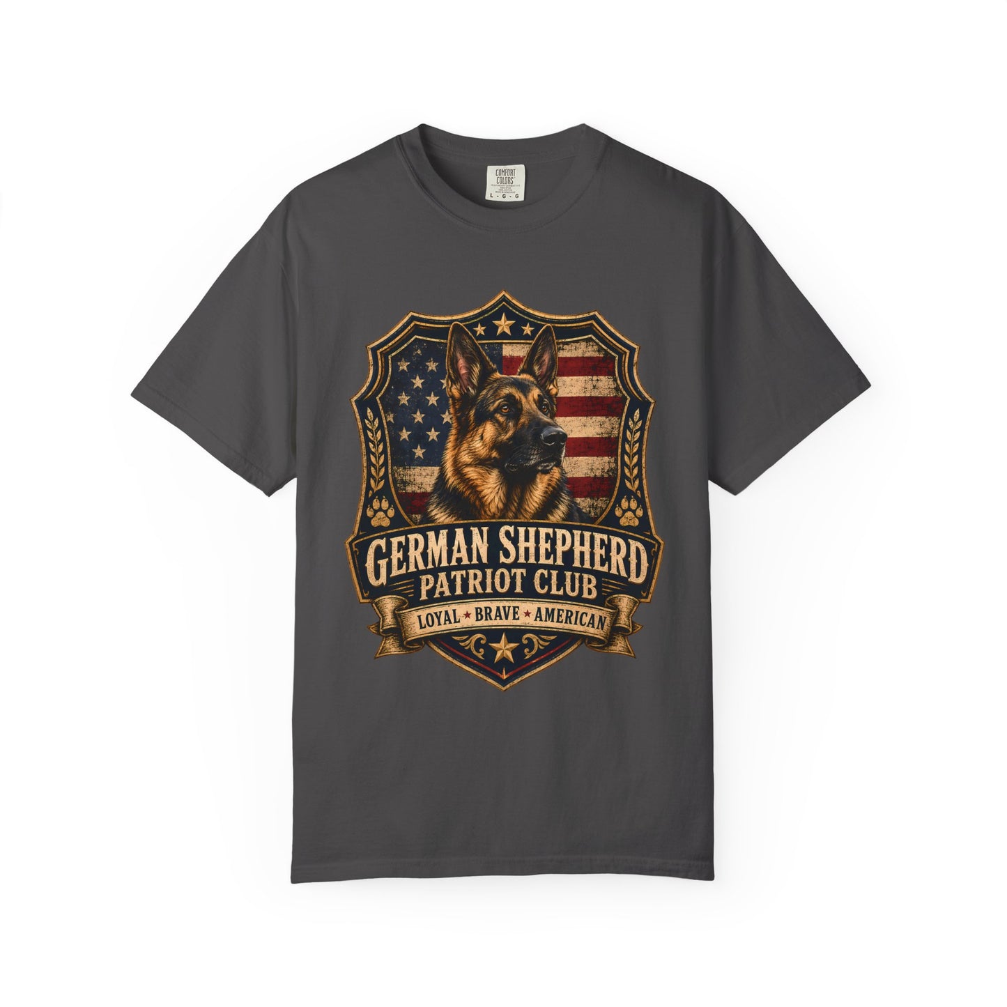 German Shepherd Patriot Club T-Shirt — Loyal Brave American Tee
