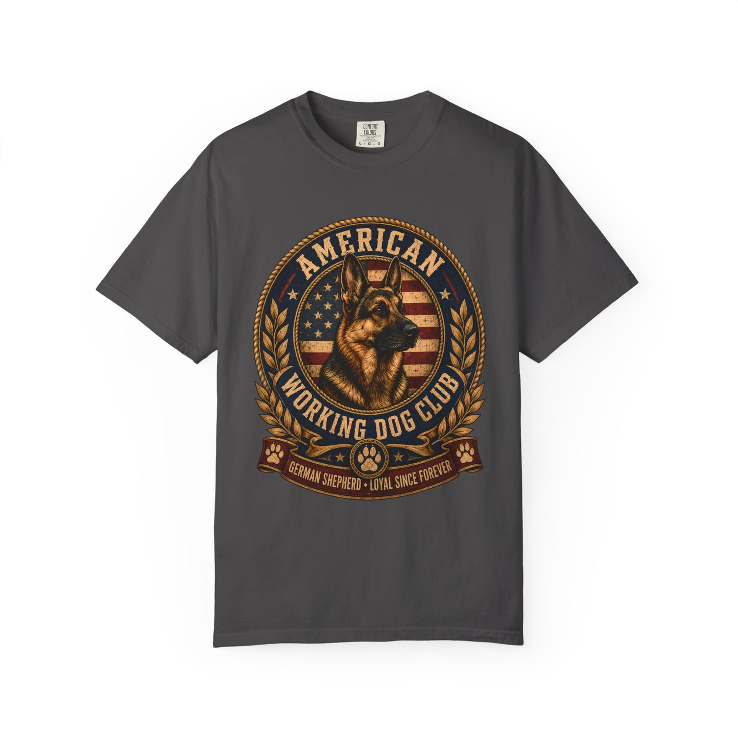 American Working Dog Club T-Shirt — German Shepherd Patriotic Crew Tee