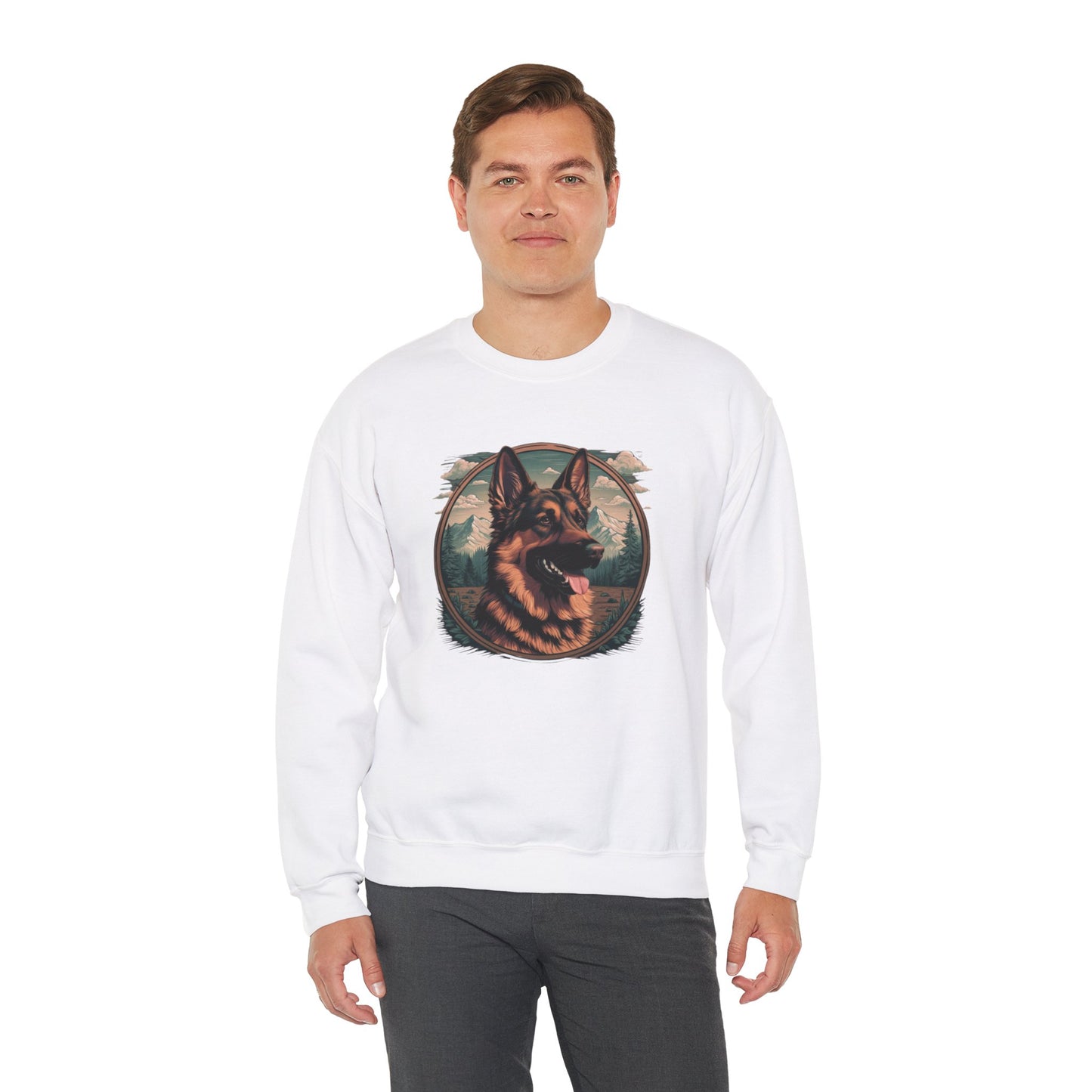 Unisex German Shepherd Crewneck Sweatshirt – Adventure-Ready Comfort 🐾🐕