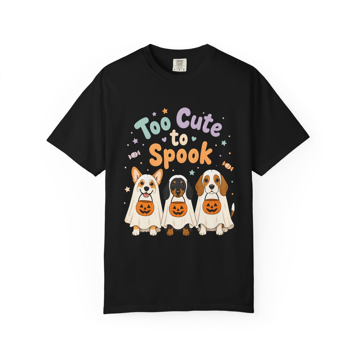 Too Cute to Spook Dog Halloween T-Shirt