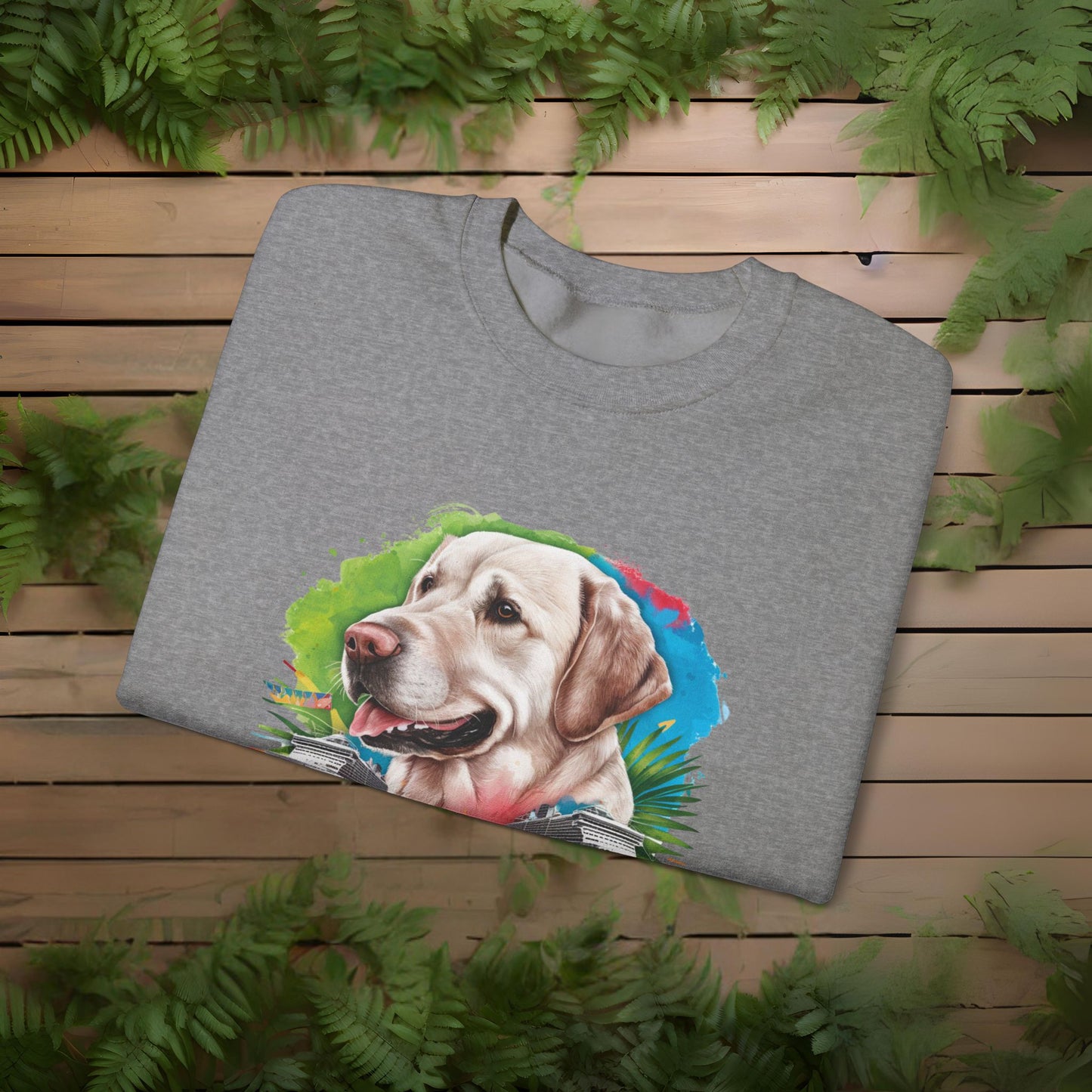 Cruise Vibes – Unisex Heavy Blend™ Crewneck Sweatshirt Featuring a Labrador 🐾🛳️🐕