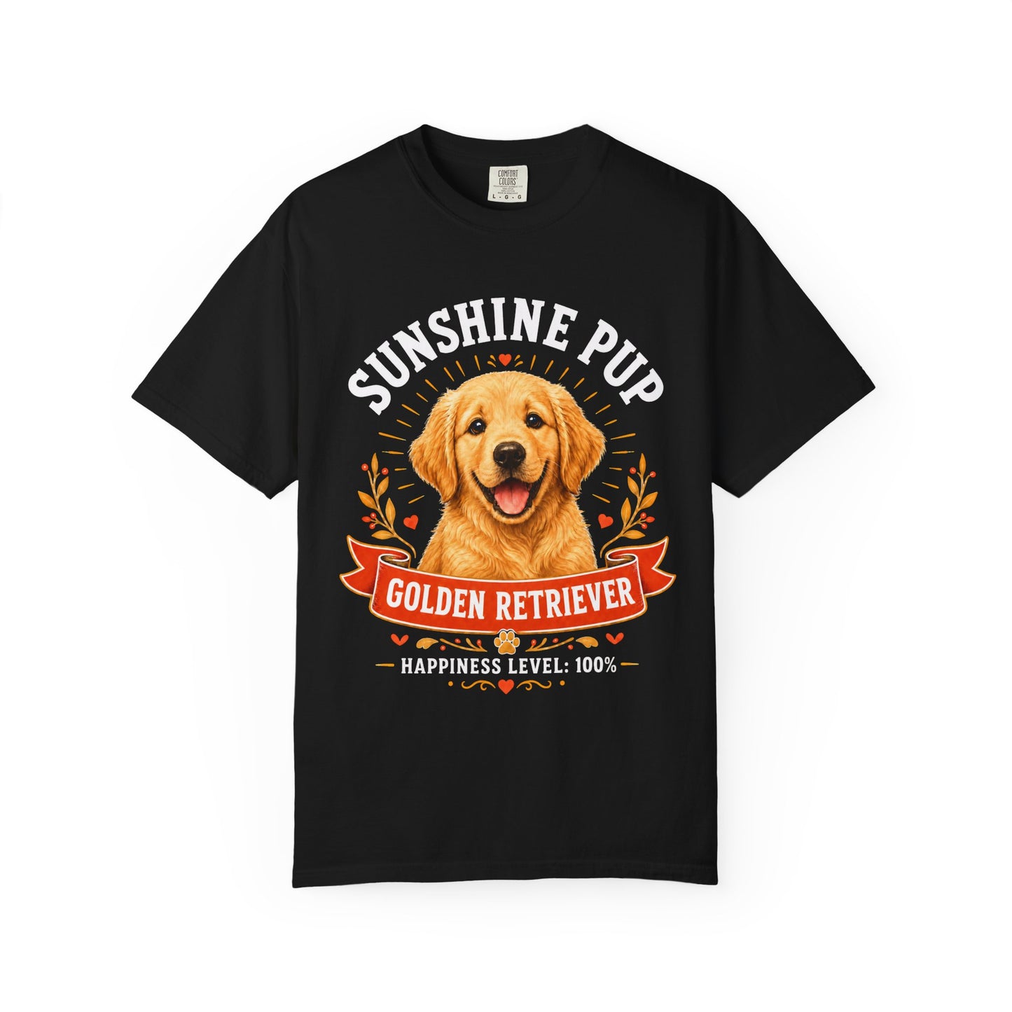 Sunshine Pup - Golden Retriever - Unisex Garment-Dyed T-shirt