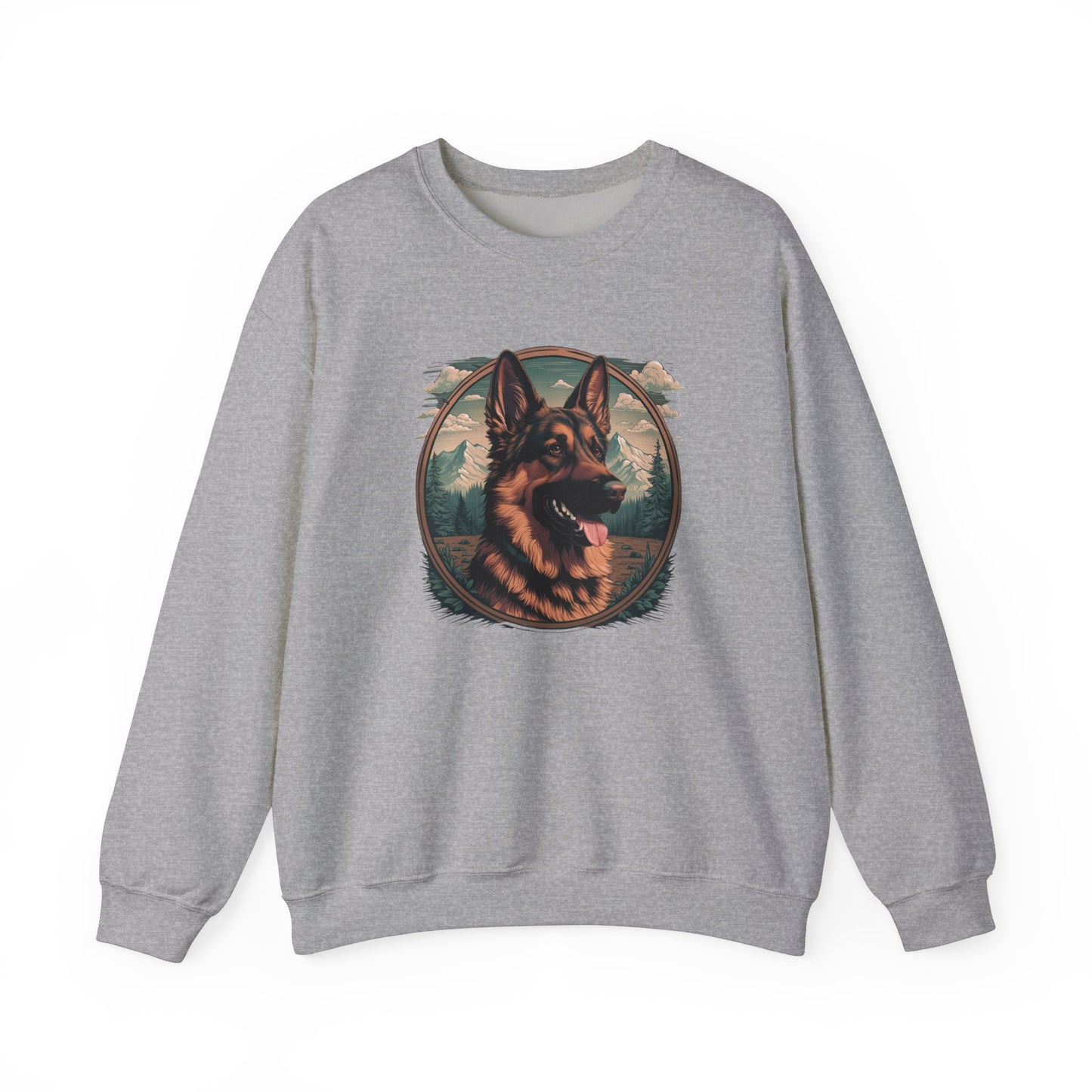 Unisex German Shepherd Crewneck Sweatshirt – Adventure-Ready Comfort 🐾🐕