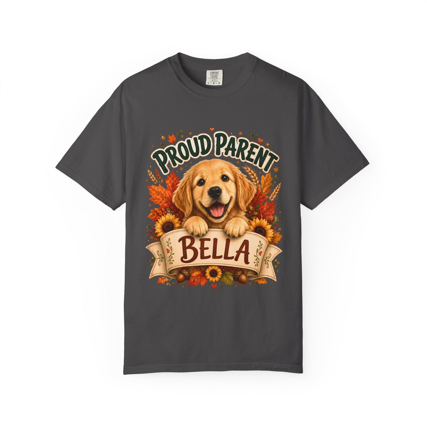 Proud Parent Bella T-Shirt — Golden Retriever Dog Mom/Dad Tee