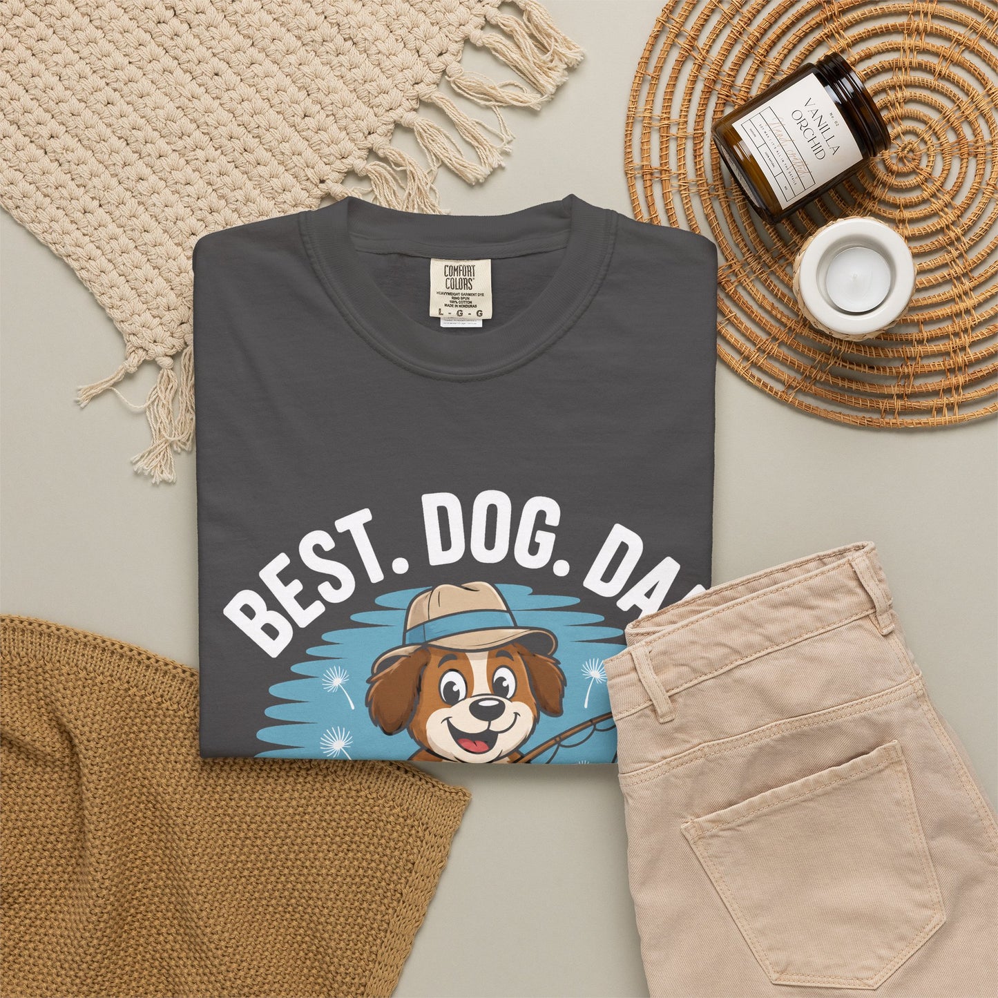 Best Dog Dad - Happy Father's Day Unisex Garment-Dyed T-shirt