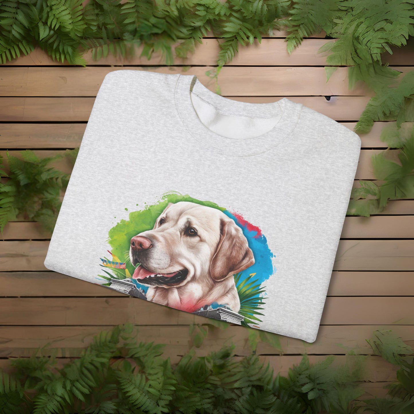 Cruise Vibes – Unisex Heavy Blend™ Crewneck Sweatshirt Featuring a Labrador 🐾🛳️🐕