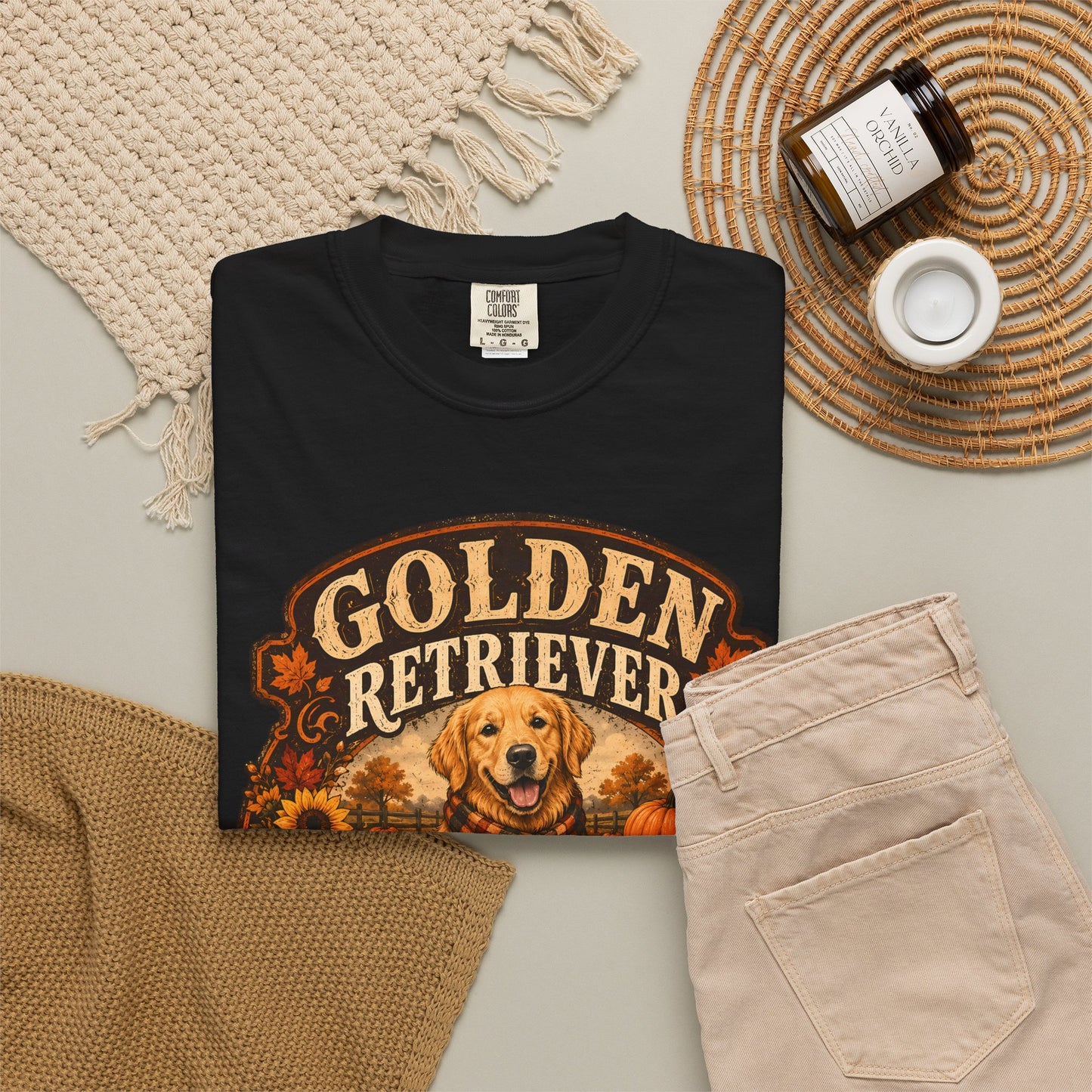 Golden Retriever Pumpkin Patch T-Shirt