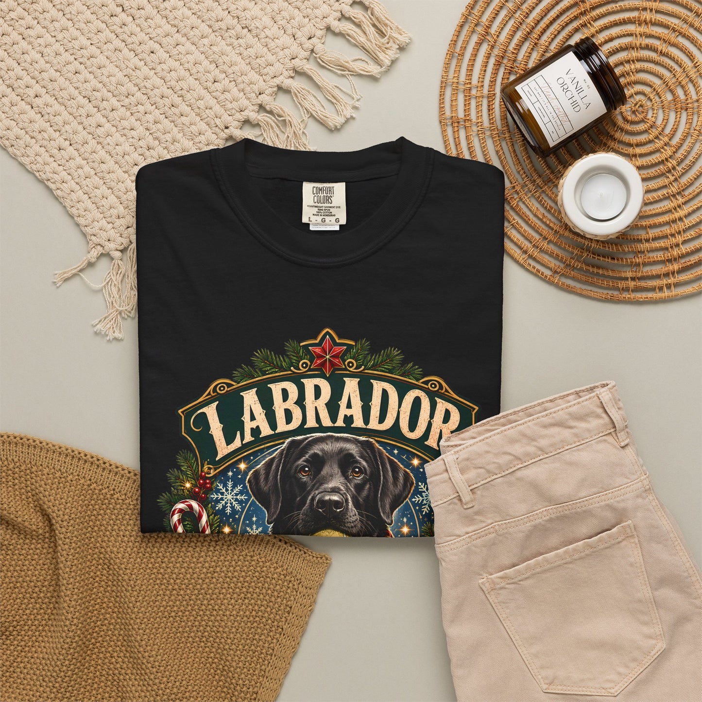 Labrador Christmas T-Shirt — "Fetch Club" Holiday Dog Tee
