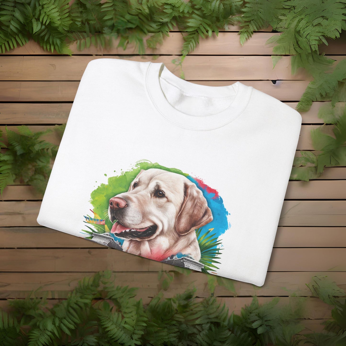 Cruise Vibes – Unisex Heavy Blend™ Crewneck Sweatshirt Featuring a Labrador 🐾🛳️🐕