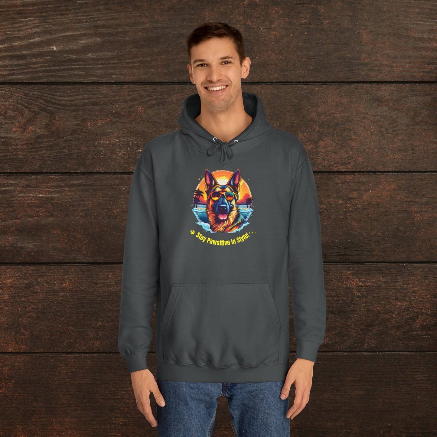 Stay Pawsitive in Style – Unisex College Hoodie 🐾🎨