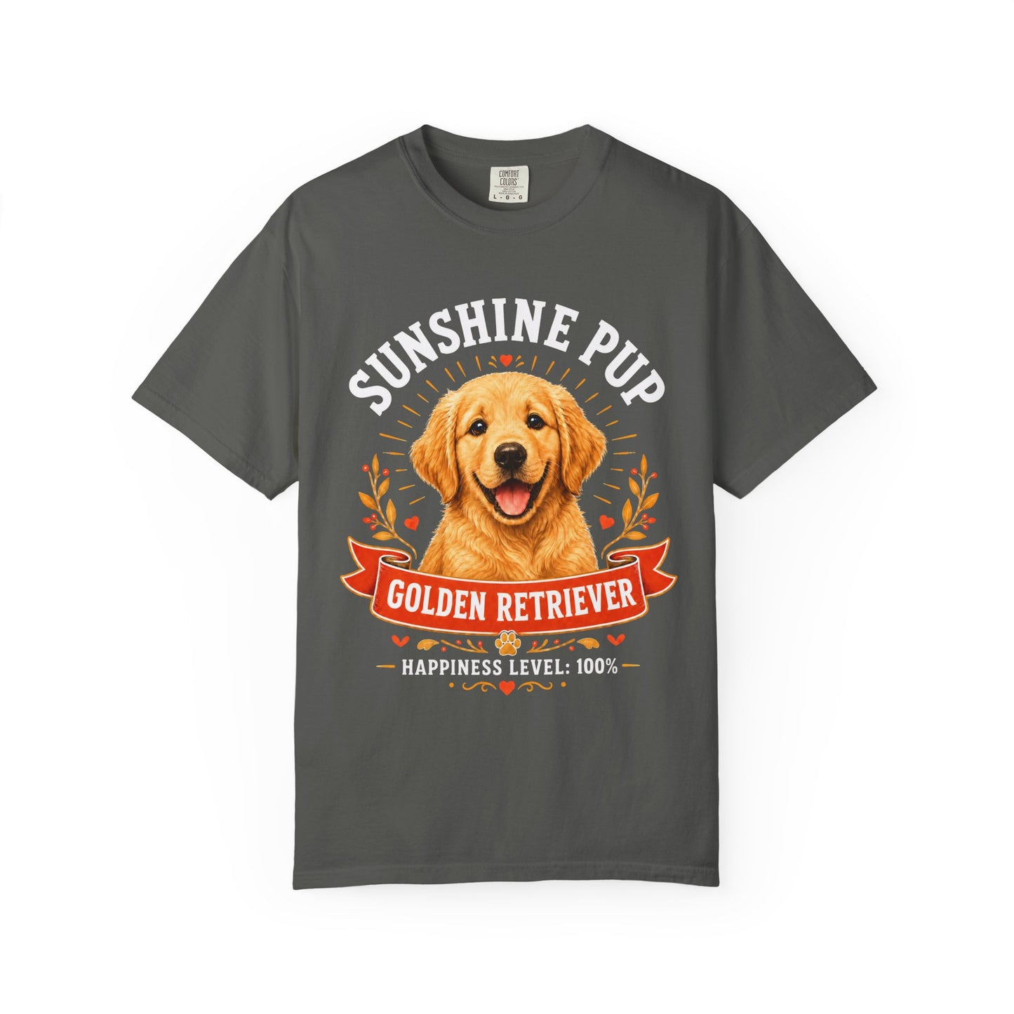 Sunshine Pup - Golden Retriever - Unisex Garment-Dyed T-shirt