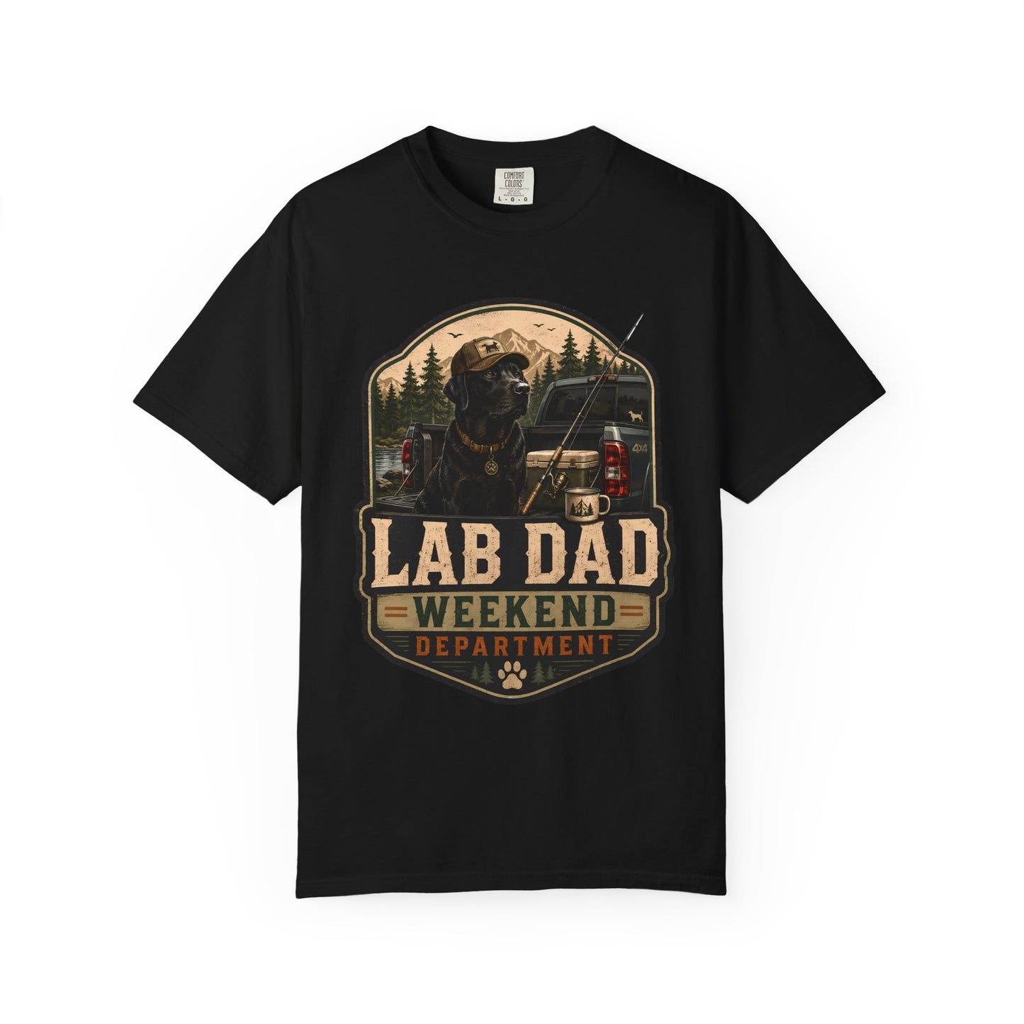 Lab Dad Weekend T-Shirt — Fishing & Camping Labrador Retriever Tee
