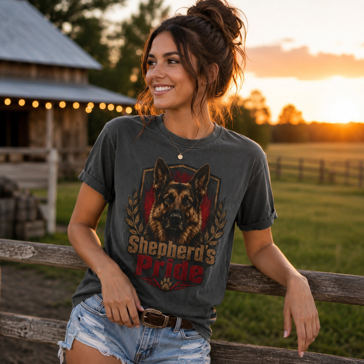 German Shepherd's Pride T-Shirt | Vintage Dog Lover Tee | Pet Print Lab