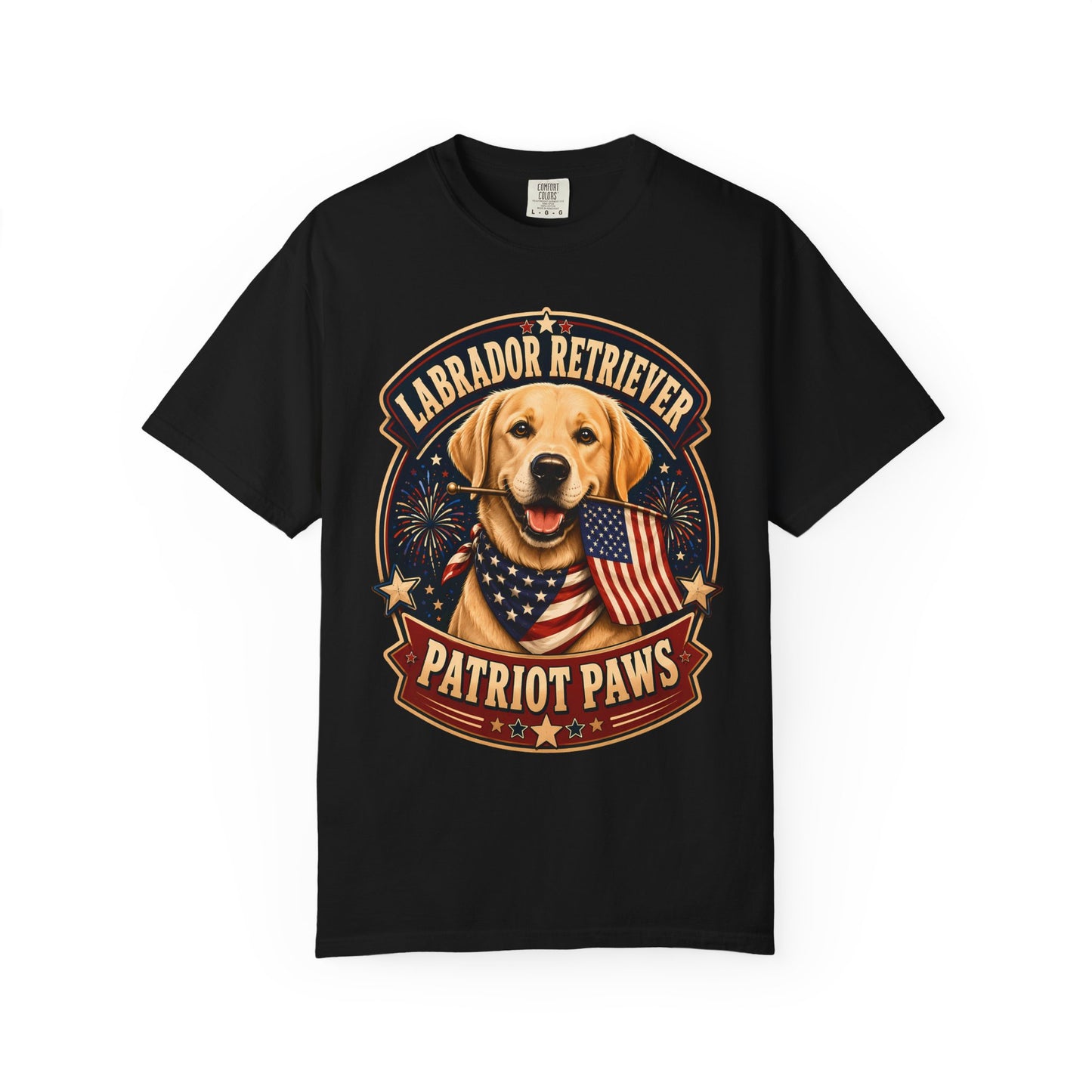 Labrador Retriever Patriot Paws T-Shirt — American Flag Dog Tee